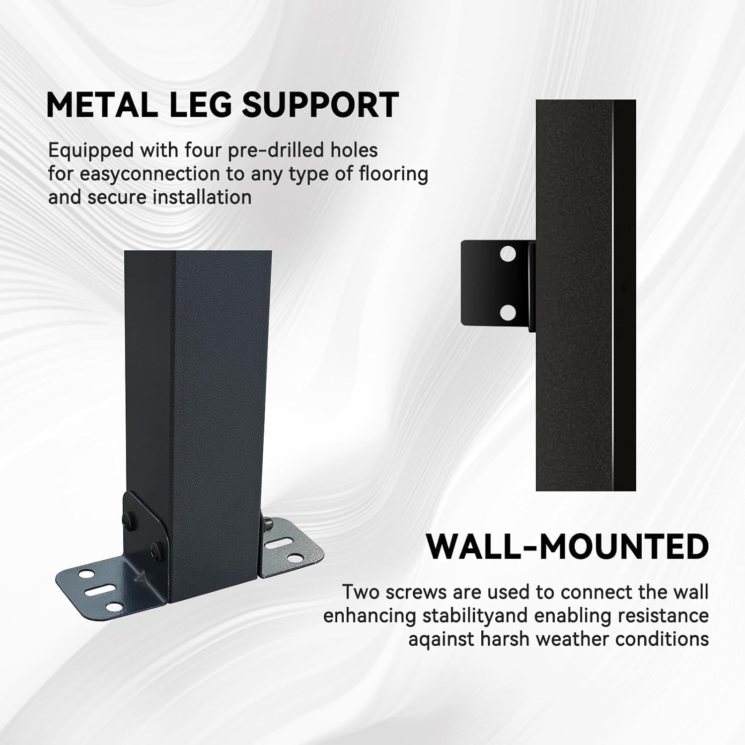 Aoxun 5’x 8’ Premium Gazebo with Aluminum Top Frame & Polycarbonate Panel, Wall Mounted Gazebos Pergola, Outdoor Patio Lean to Gazebo, Awnings with Sloped Roof, for Backyard, Porch, Deck