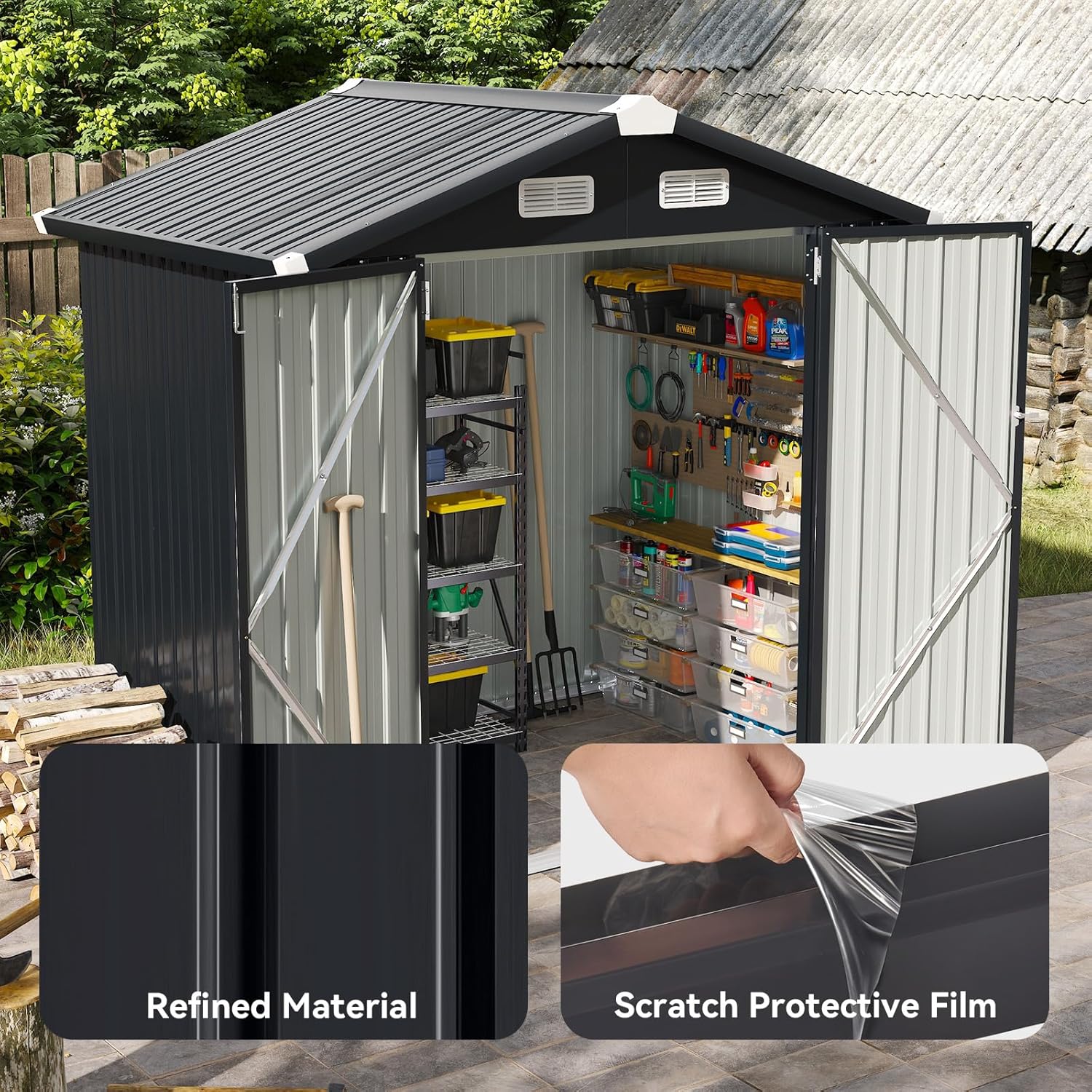 Metal Utility Shed House with Air Vent (Copy)