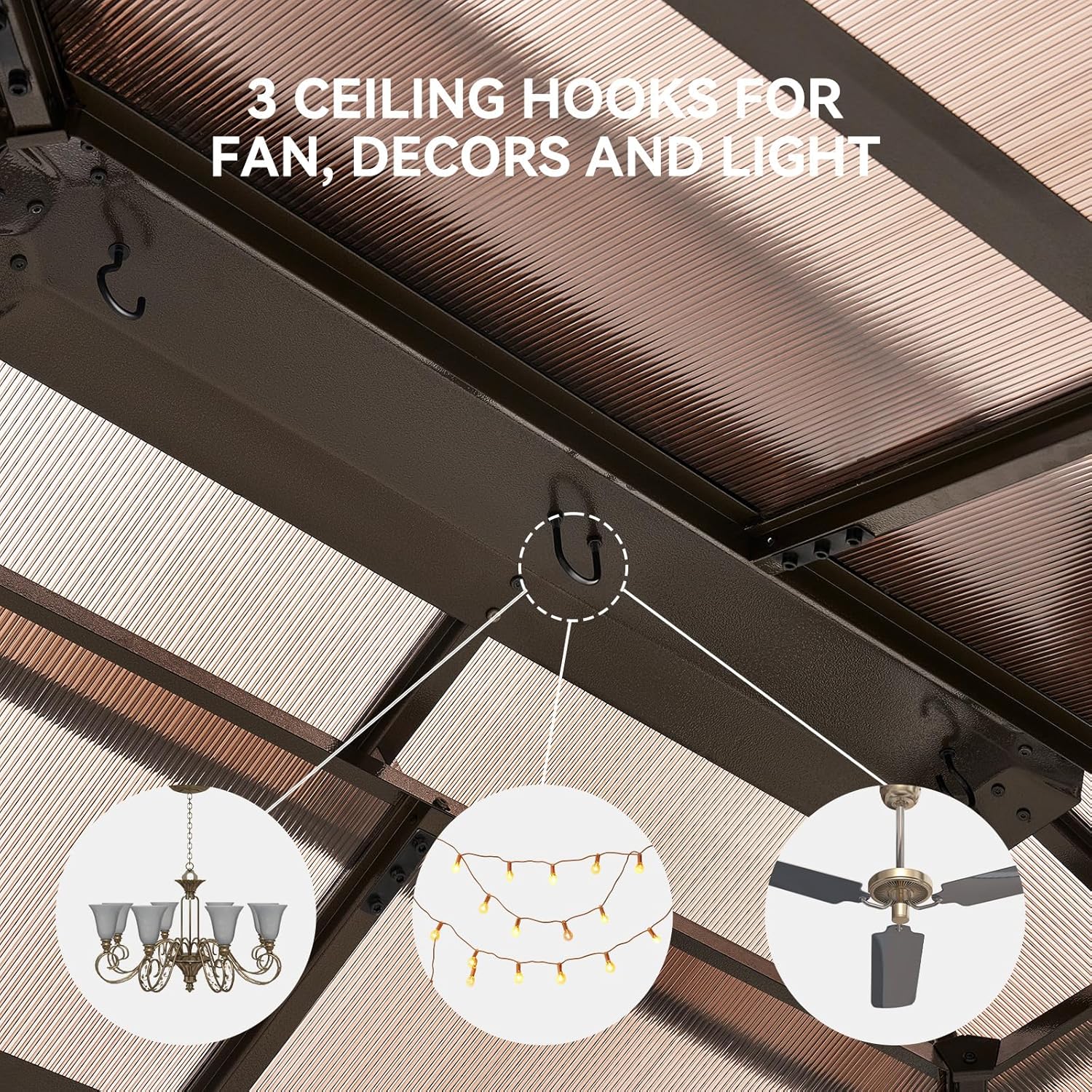 8' x 5' Grill Gazebo with Polycarbonate Double Top