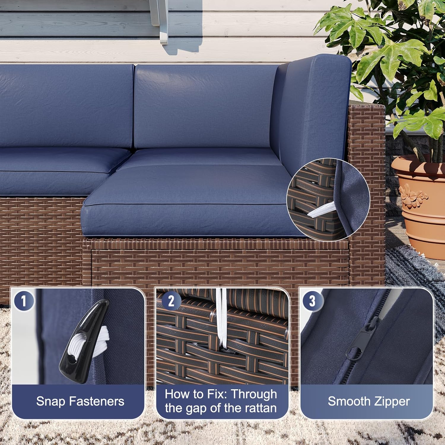 Outdoor Replacement Cushions for Patio Furniture Sets