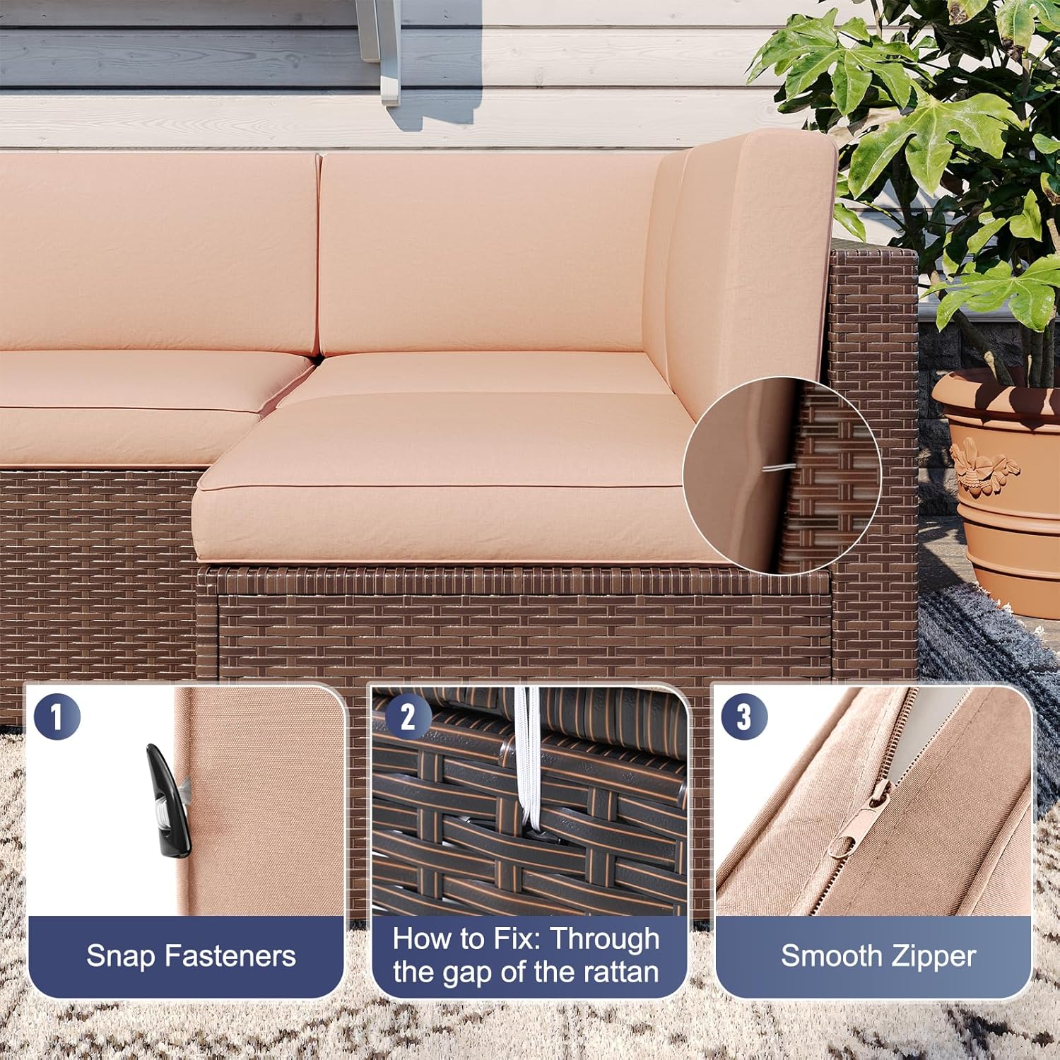 Outdoor Replacement Cushions for Patio Furniture Sets