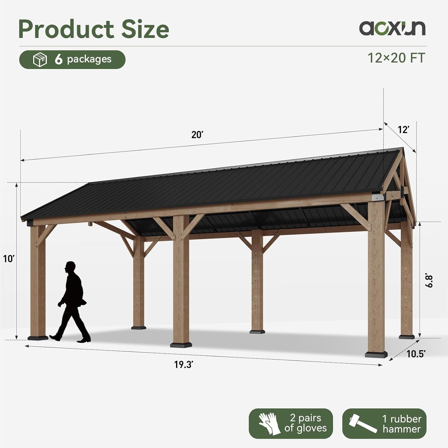 Hardtop Cedar Wood Gazebo