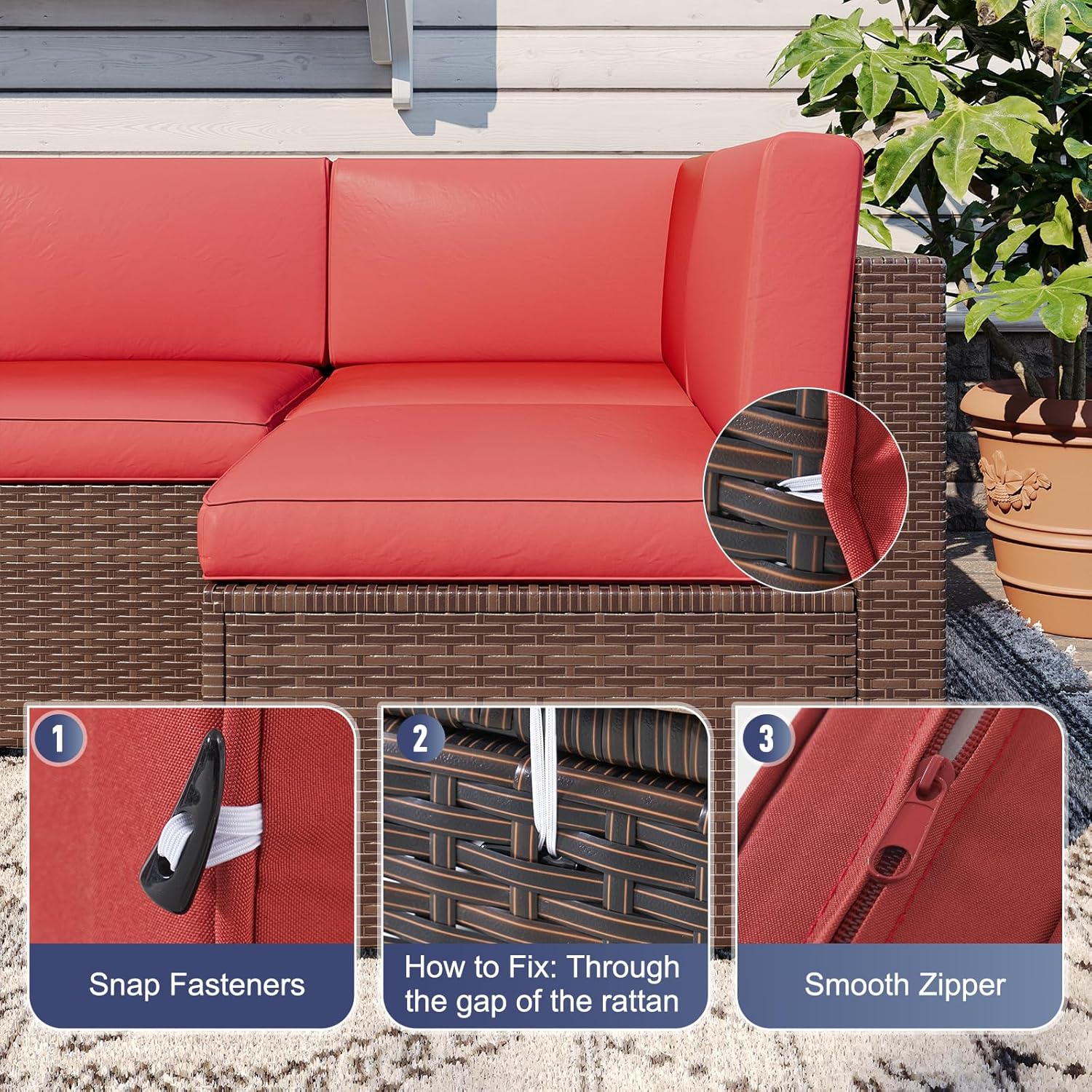 Outdoor Replacement Cushions for Patio Furniture Sets
