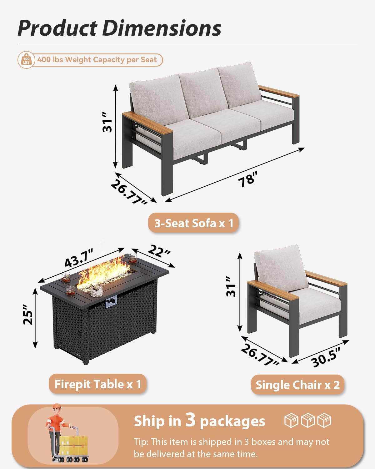 Aluminum Patio Furniture Set