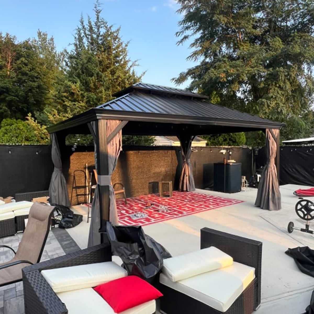 Hardtop Aluminum Gazebo with Rain Gutter