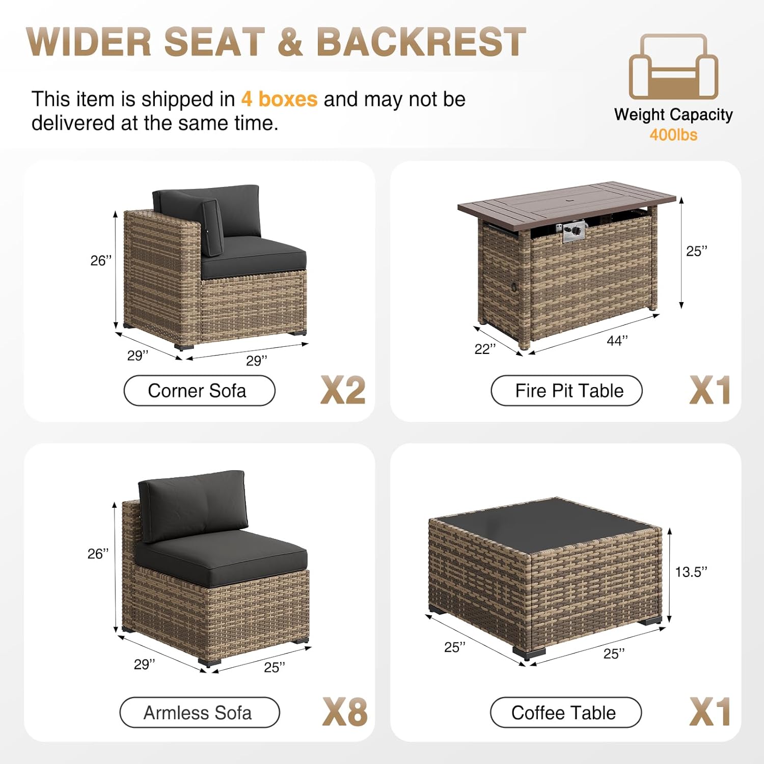 Aoxun Oasis Patio Furniture Set