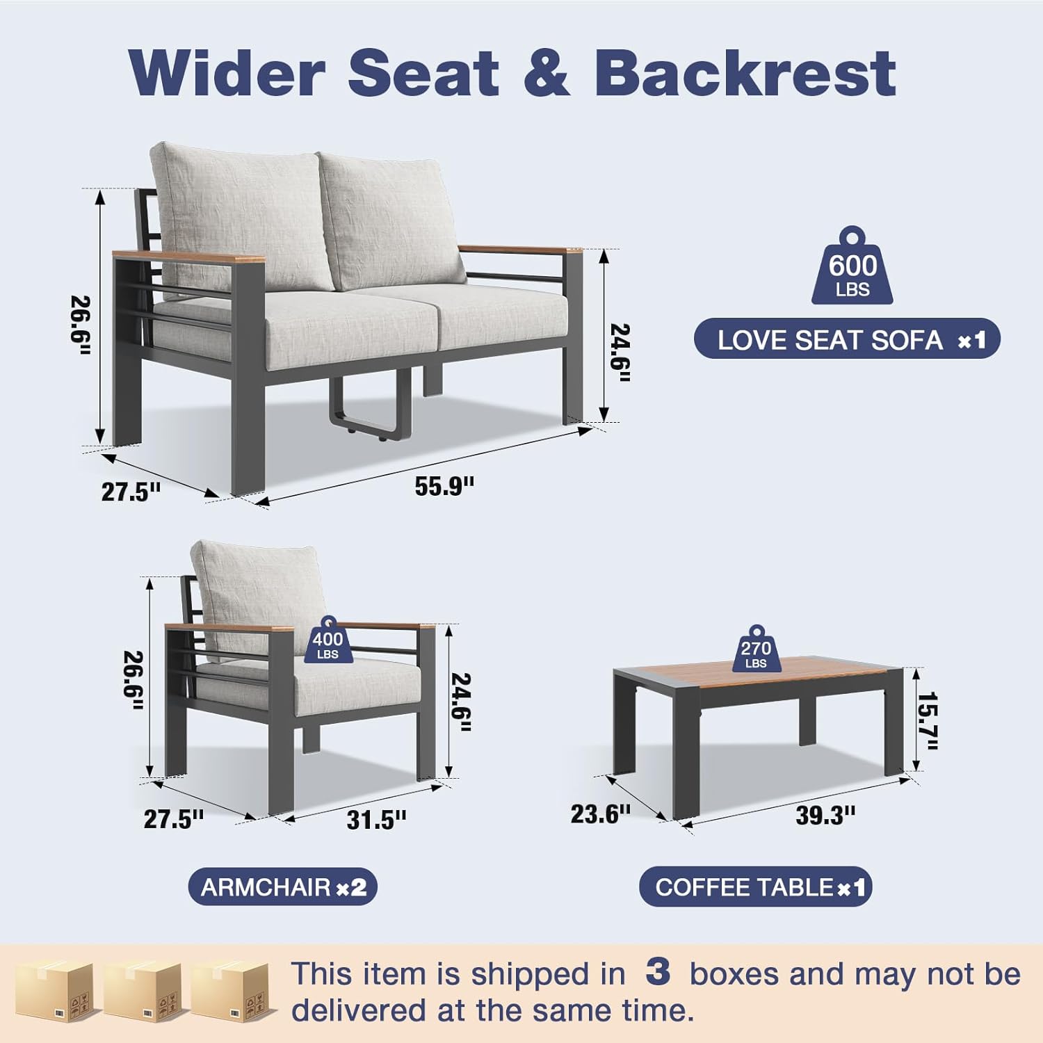 Aluminum Patio Furniture Set