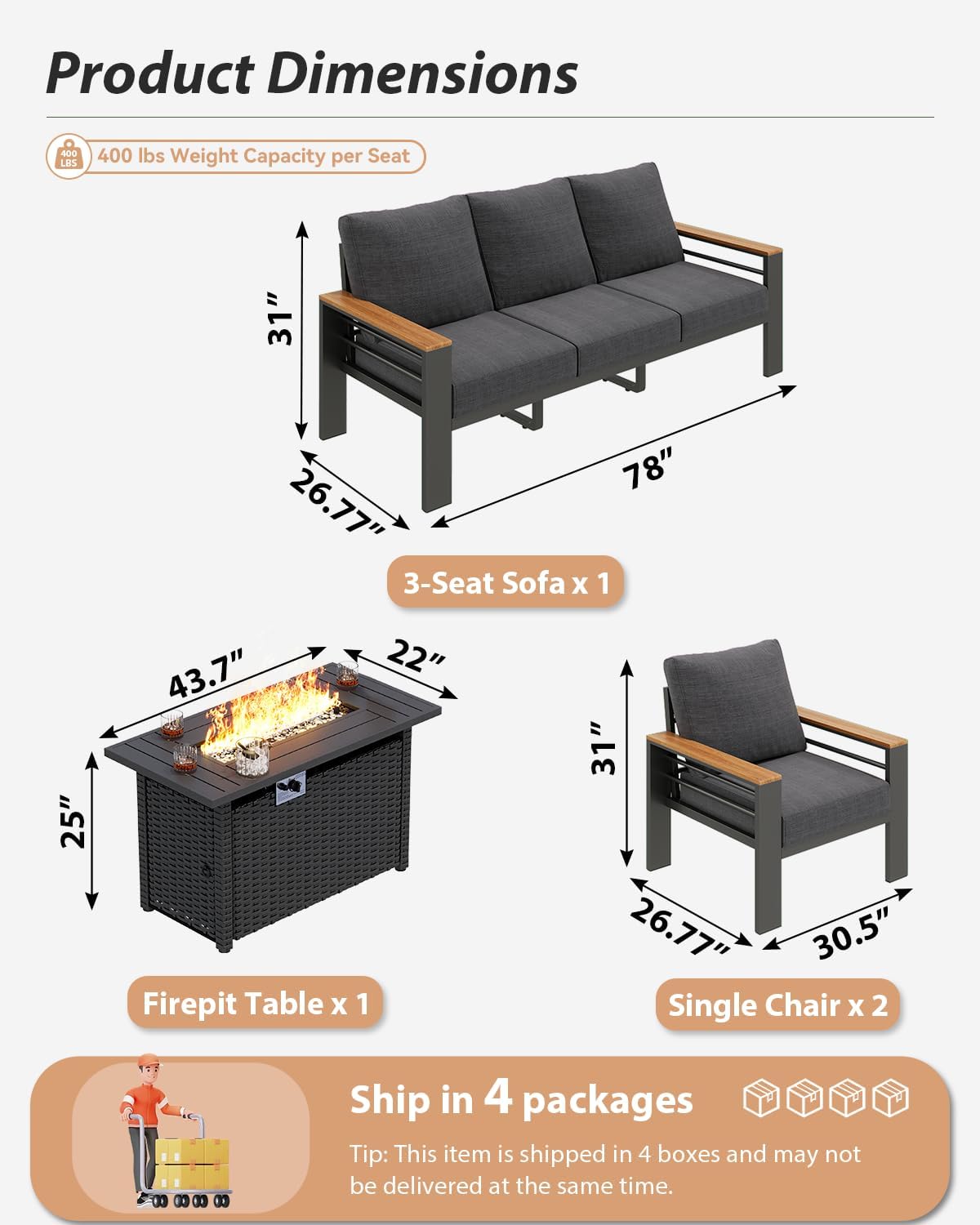 Aluminum Patio Furniture Set