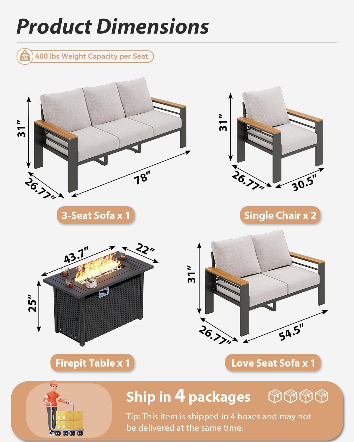 Aluminum Patio Furniture Set