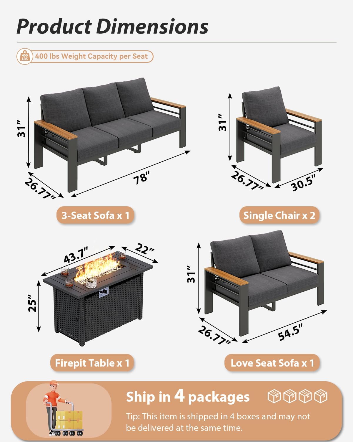 Aluminum Patio Furniture Set