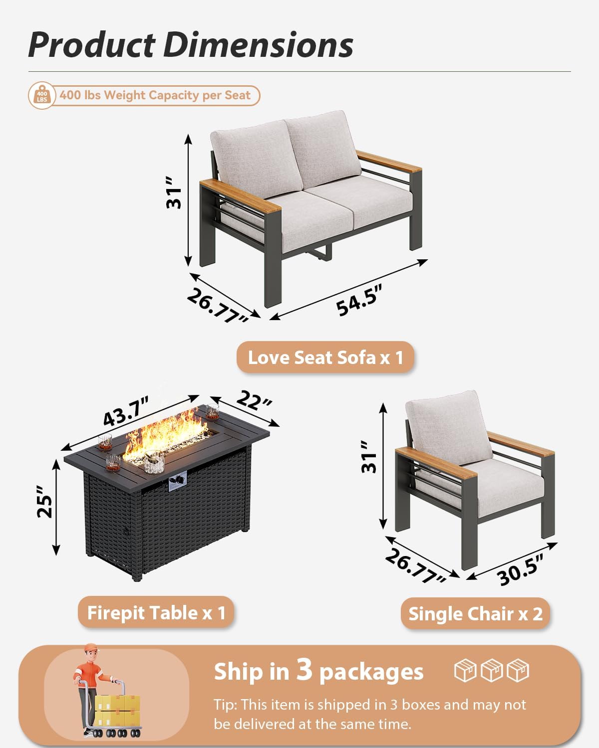 Aluminum Patio Furniture Set