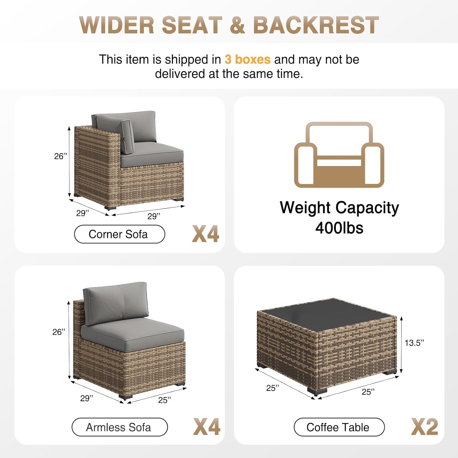 Aoxun Oasis Patio Furniture Set