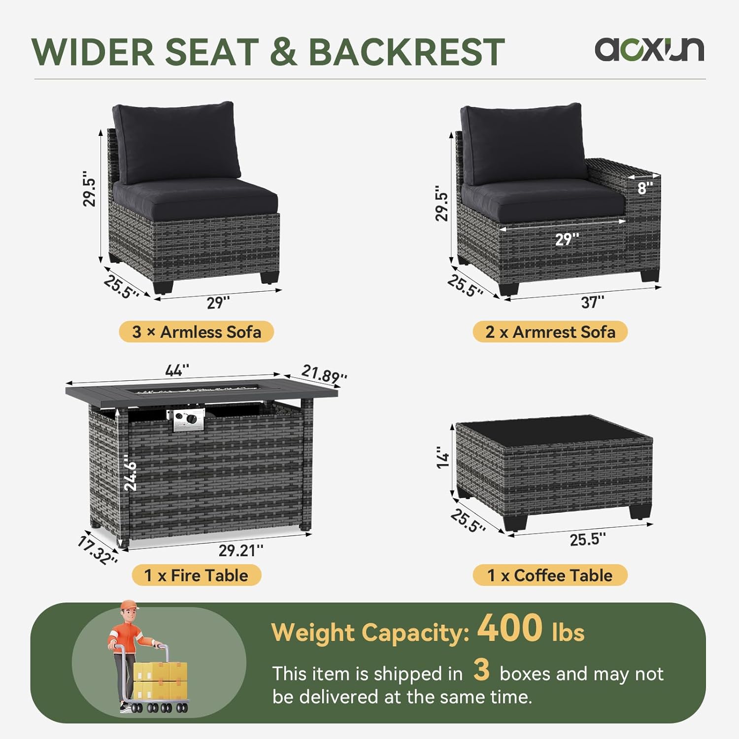 Aoxun Oasis Patio Furniture Set
