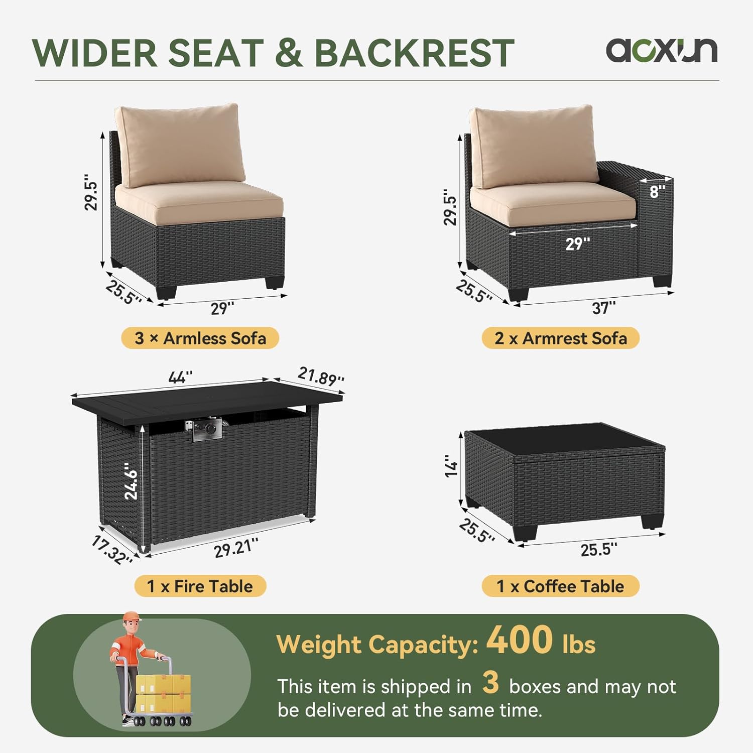 Aoxun Oasis Patio Furniture Set