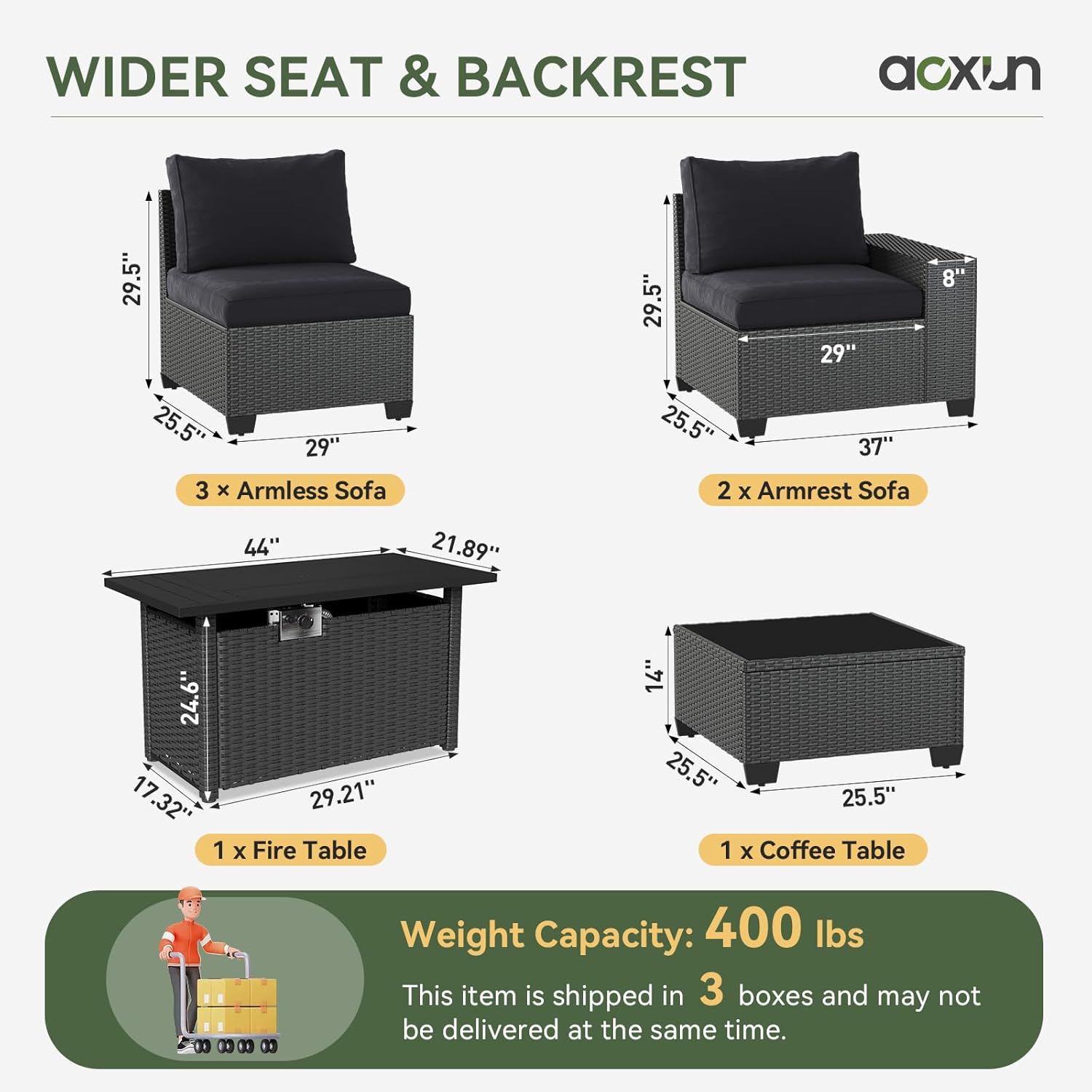 Aoxun Oasis Patio Furniture Set