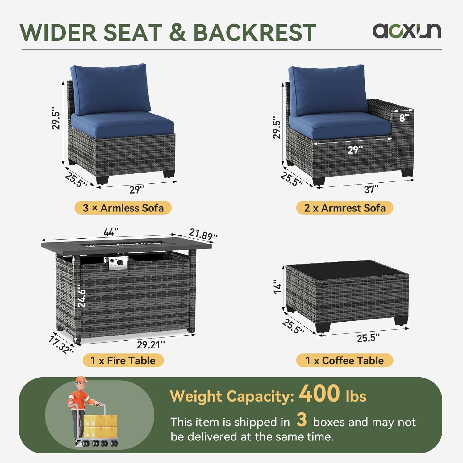 Aoxun Oasis Patio Furniture Set