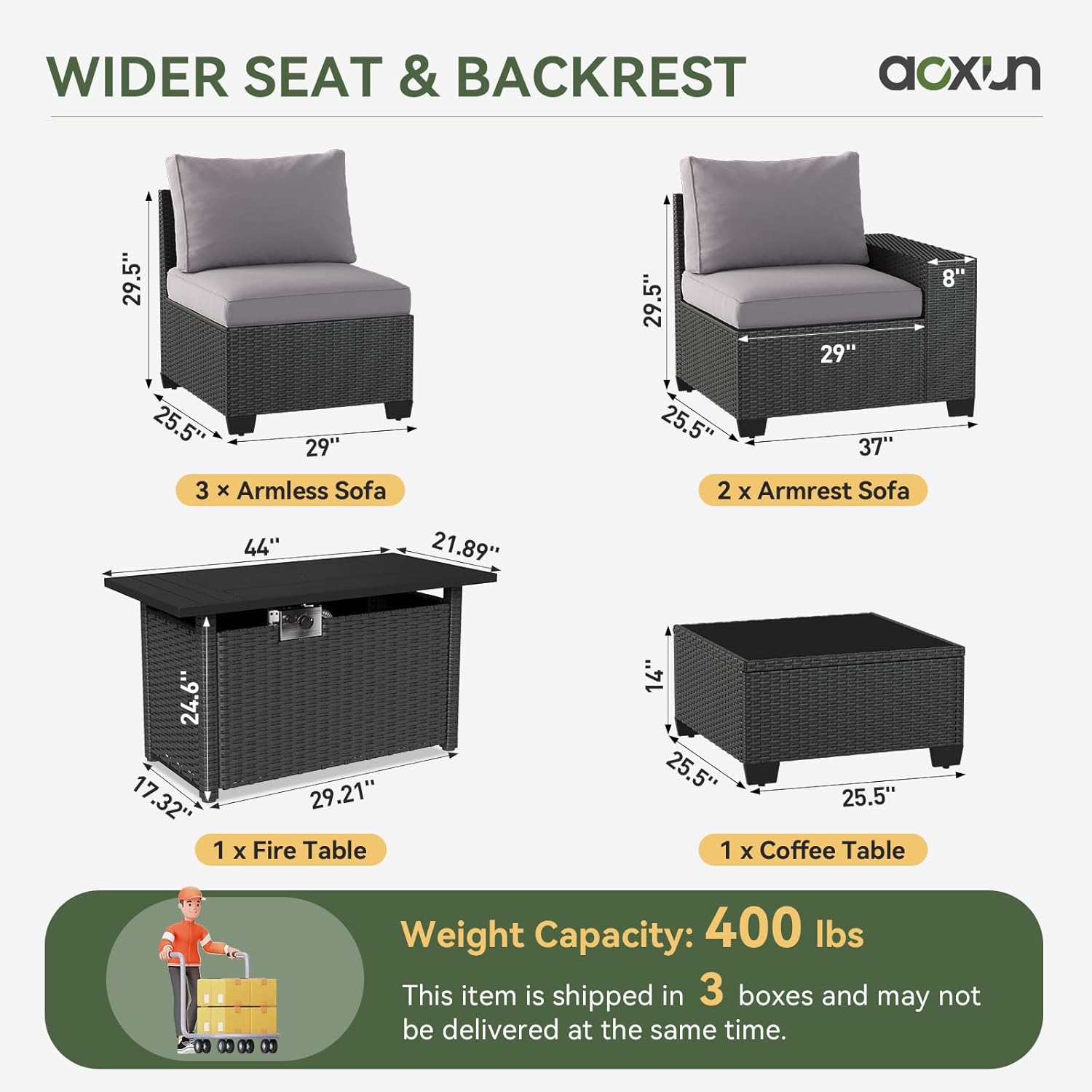 Aoxun Oasis Patio Furniture Set