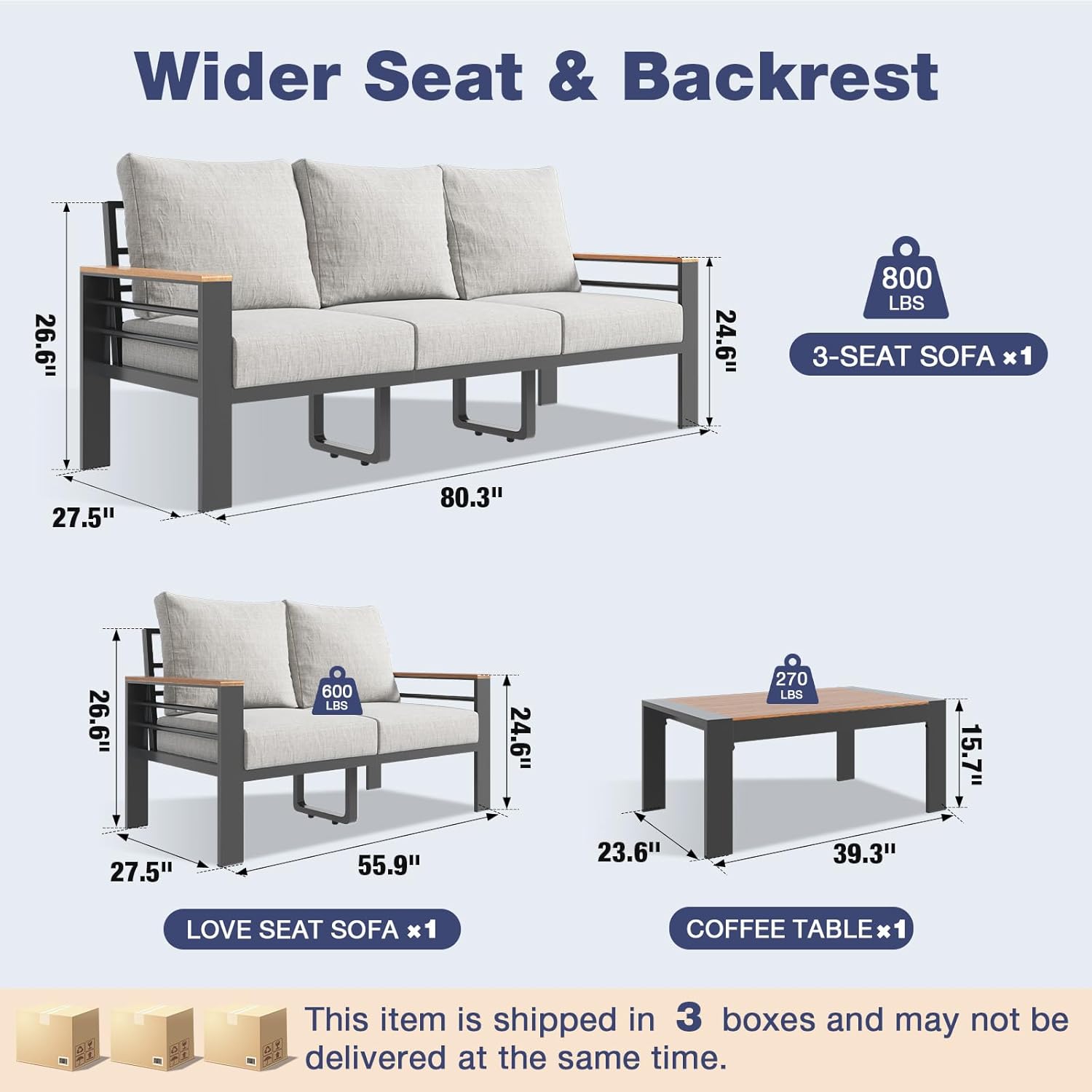 Aluminum Patio Furniture Set