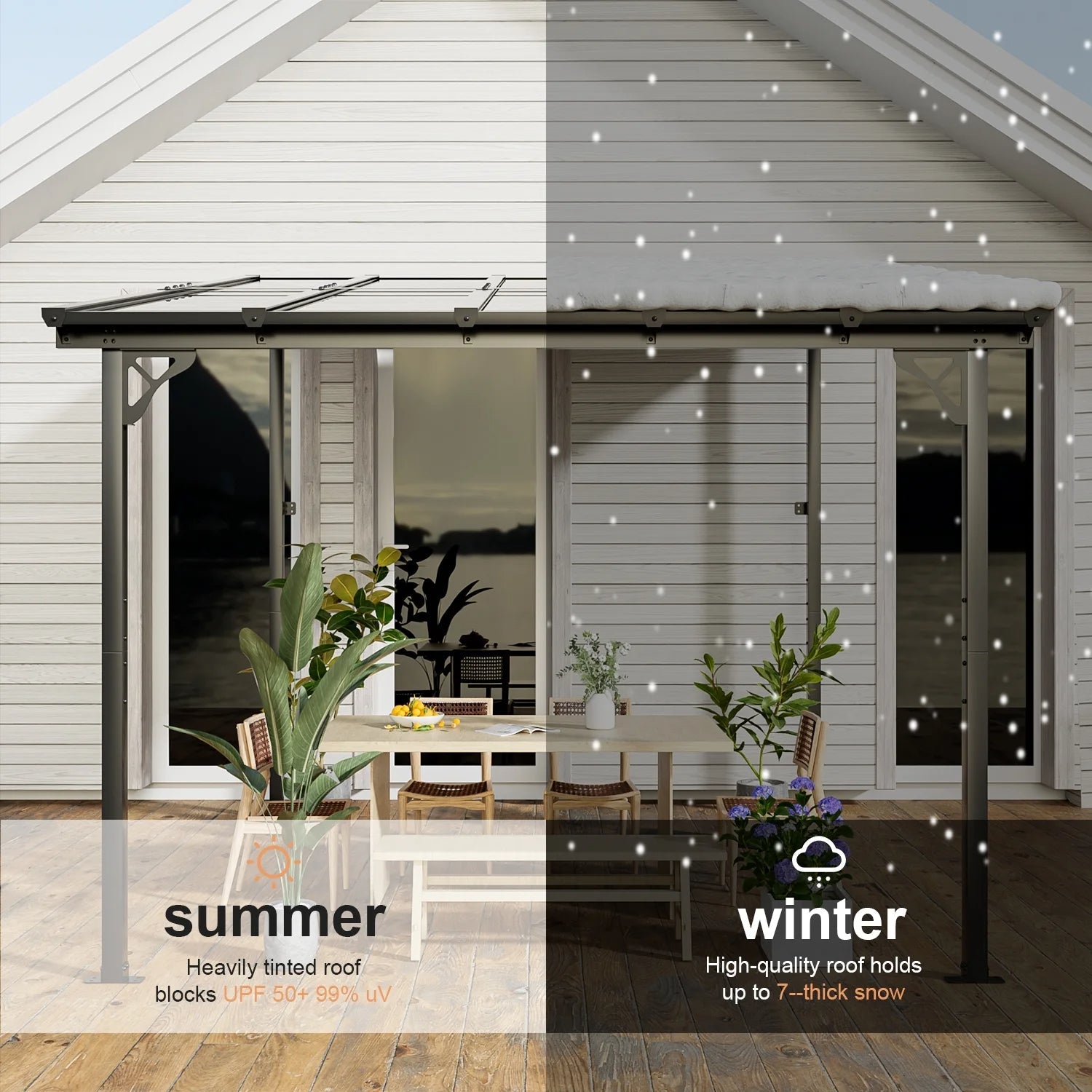 10’x 10’ Hardtop Gazebo, Outdoor Pergola for Garden, Patio, Backyard