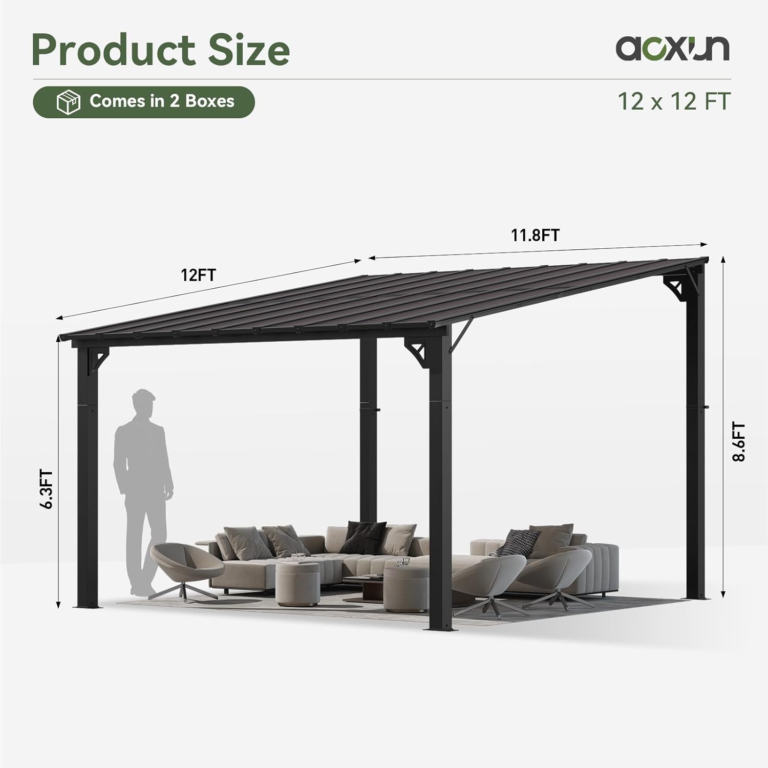 Polycarbonate Wall Mounted Lean To Gazebo