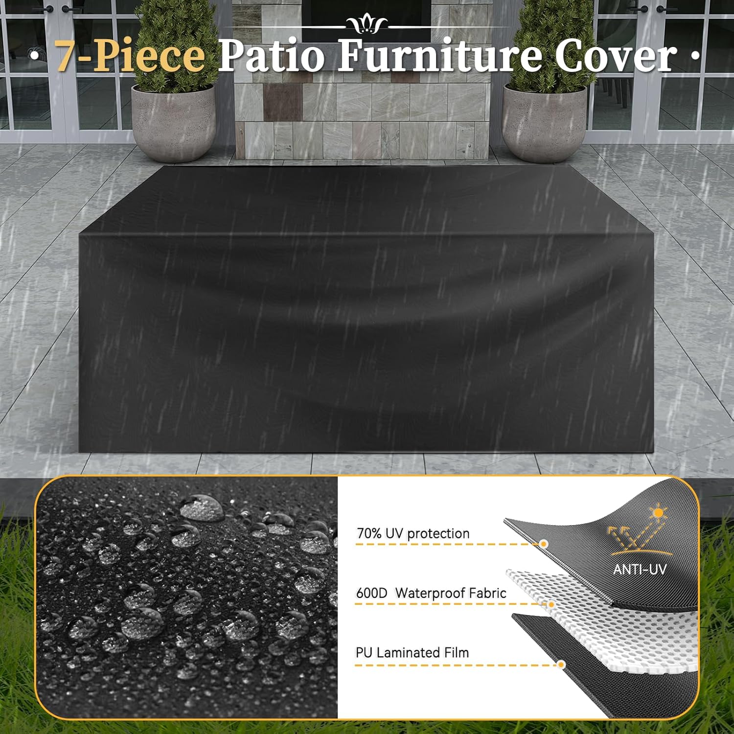 Aoxun 6 Pieces/7 Pieces Patio Furniture Set