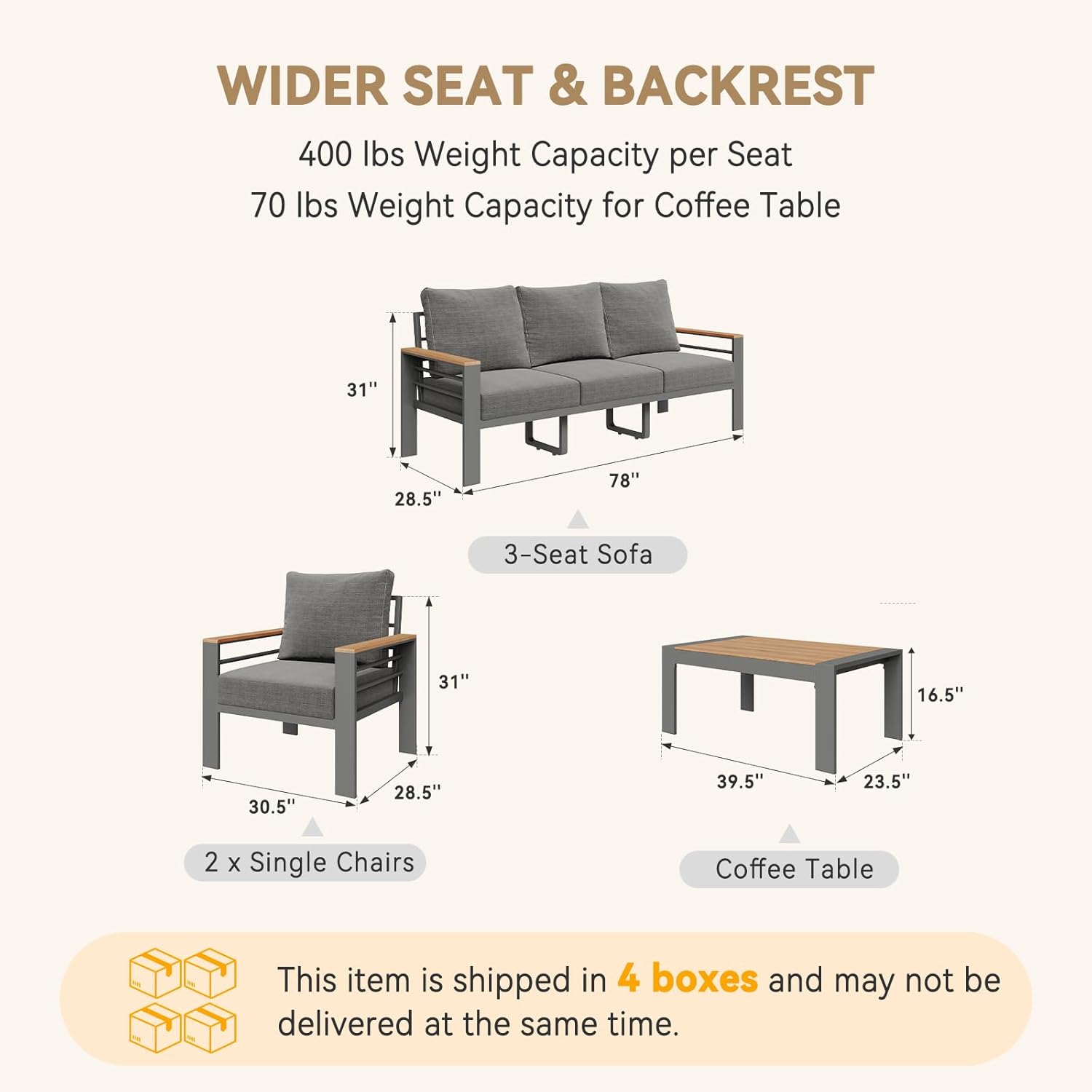 Aluminum Patio Furniture Set