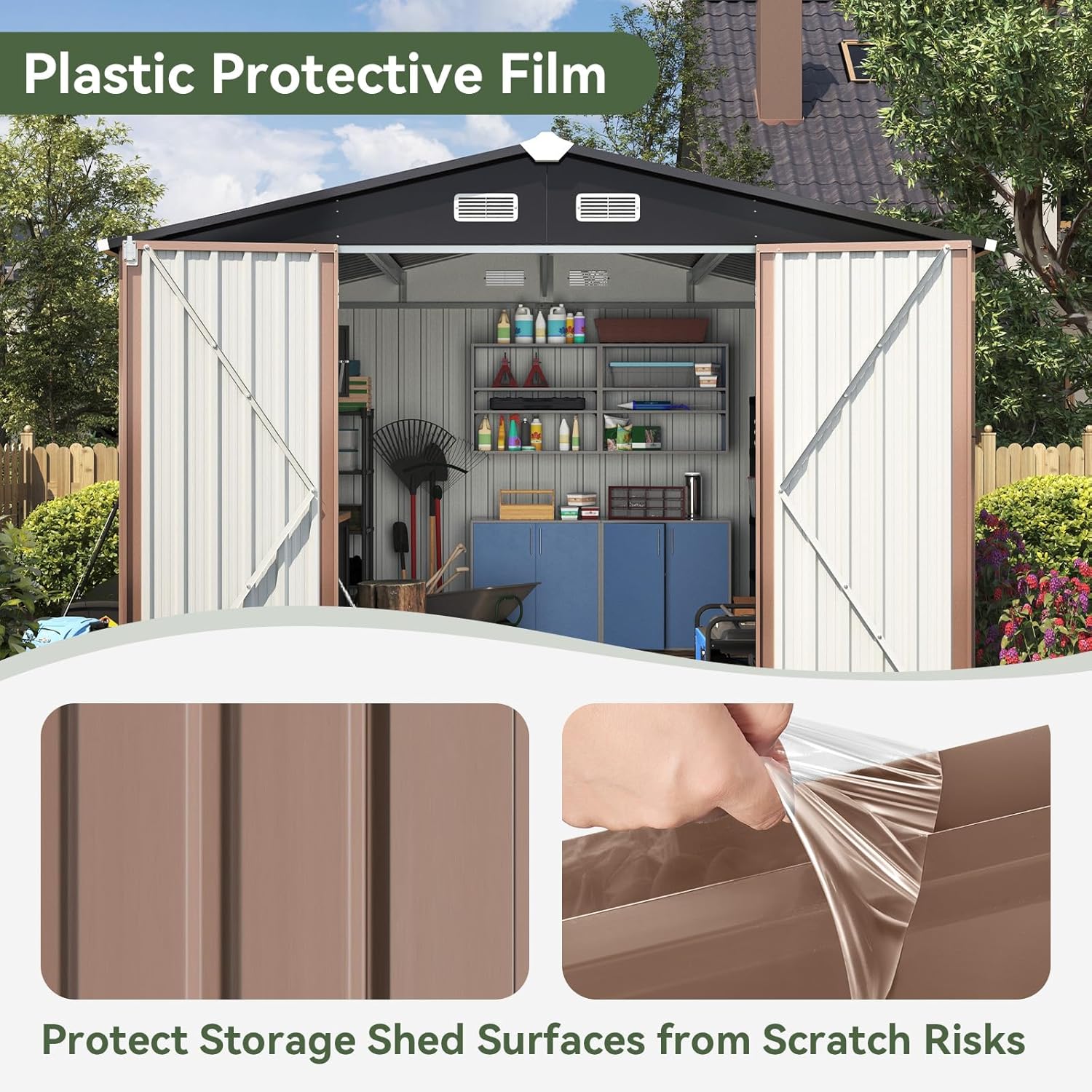 Metal Utility Shed House with Air Vent (Copy)