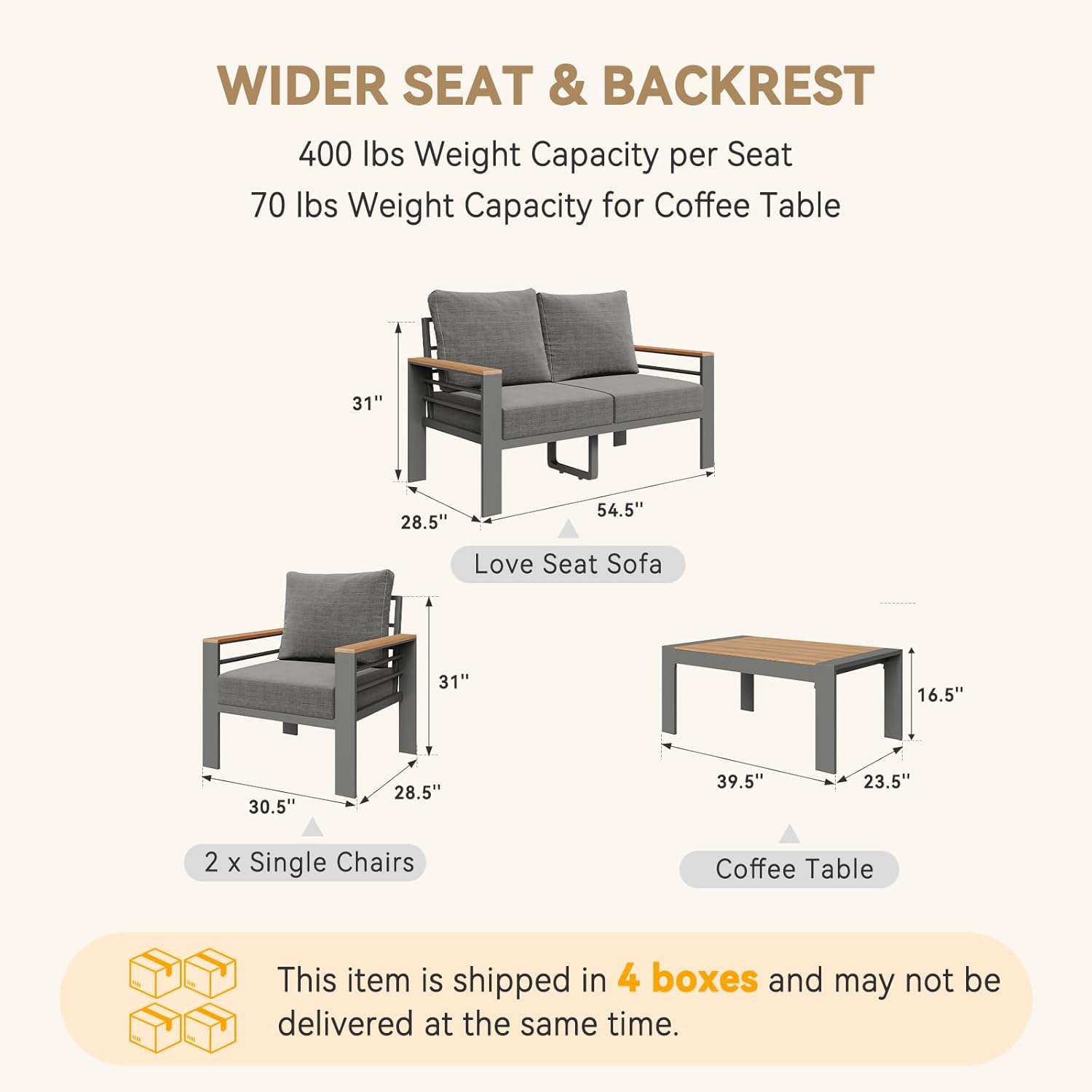 Aluminum Patio Furniture Set