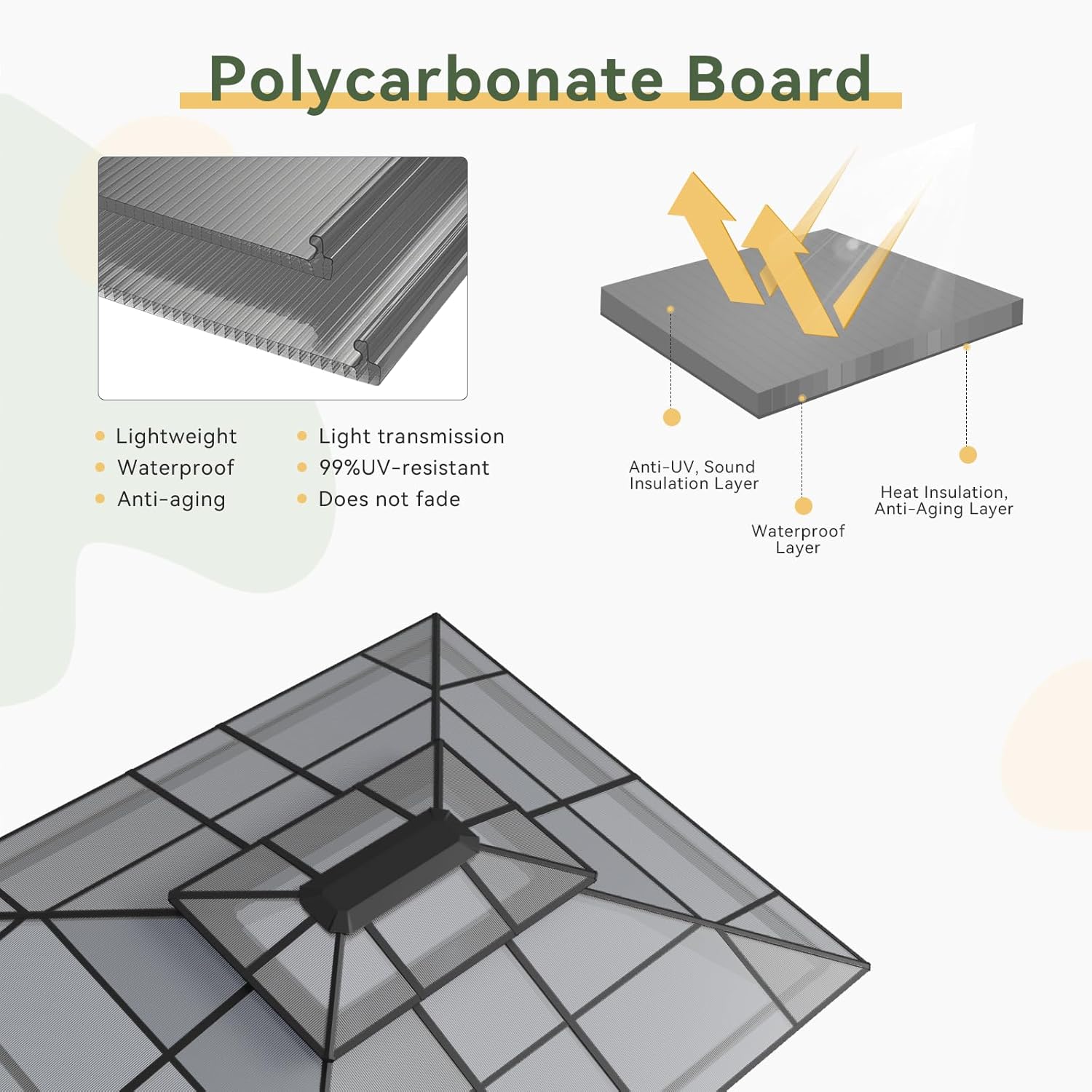Polycarbonate Hardtop Gazebo