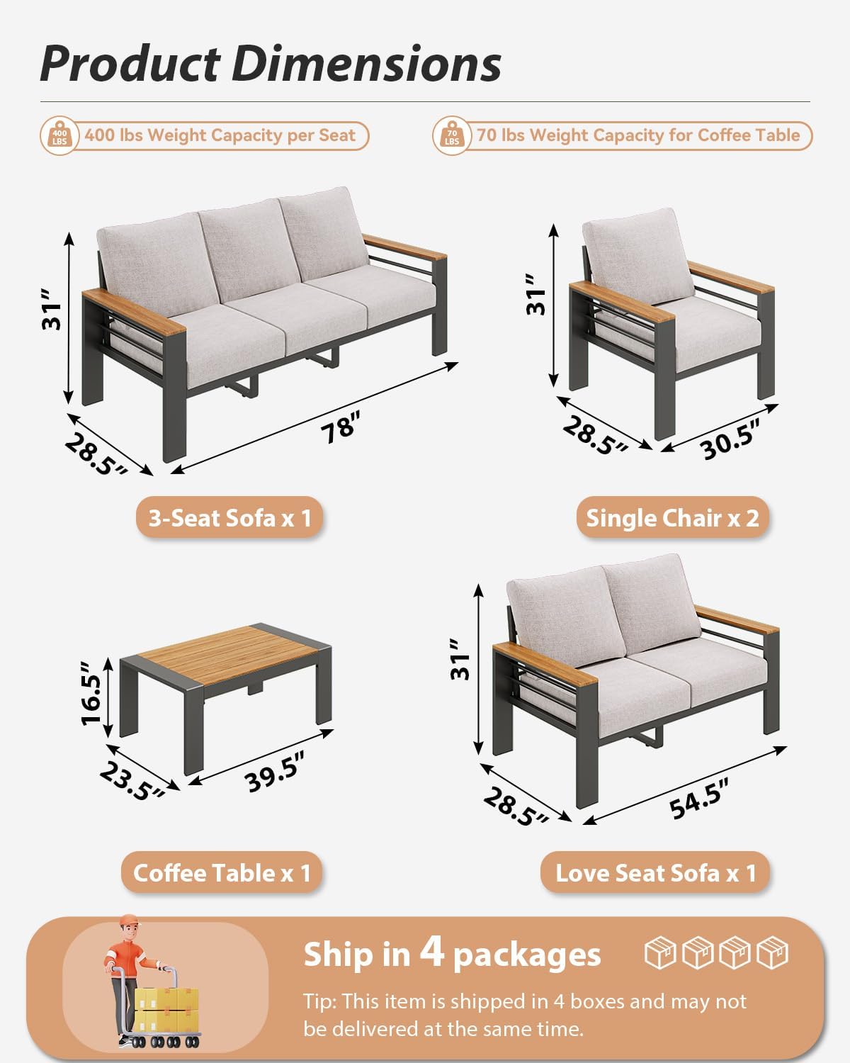 Aluminum Patio Furniture Set