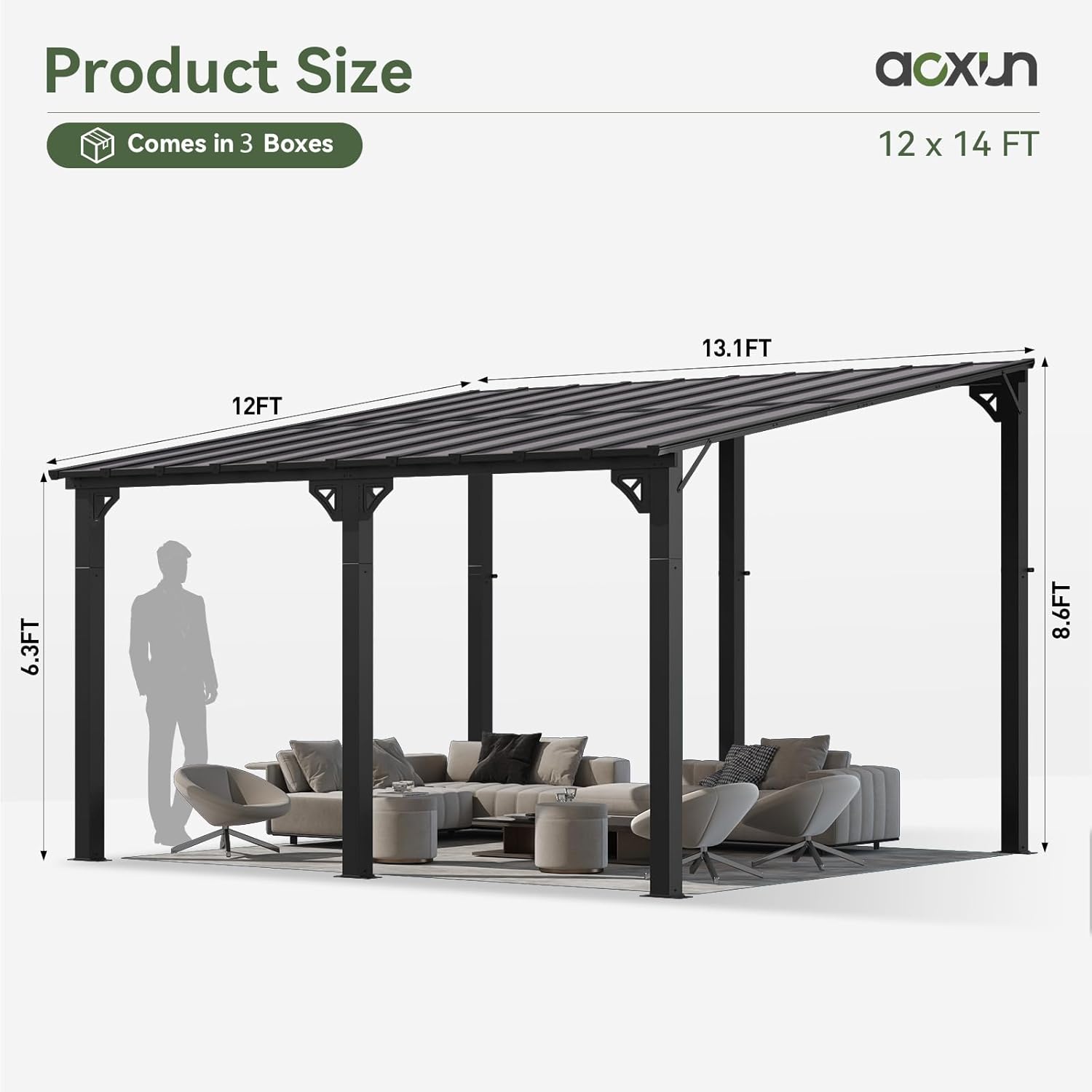 Polycarbonate Wall Mounted Lean To Gazebo