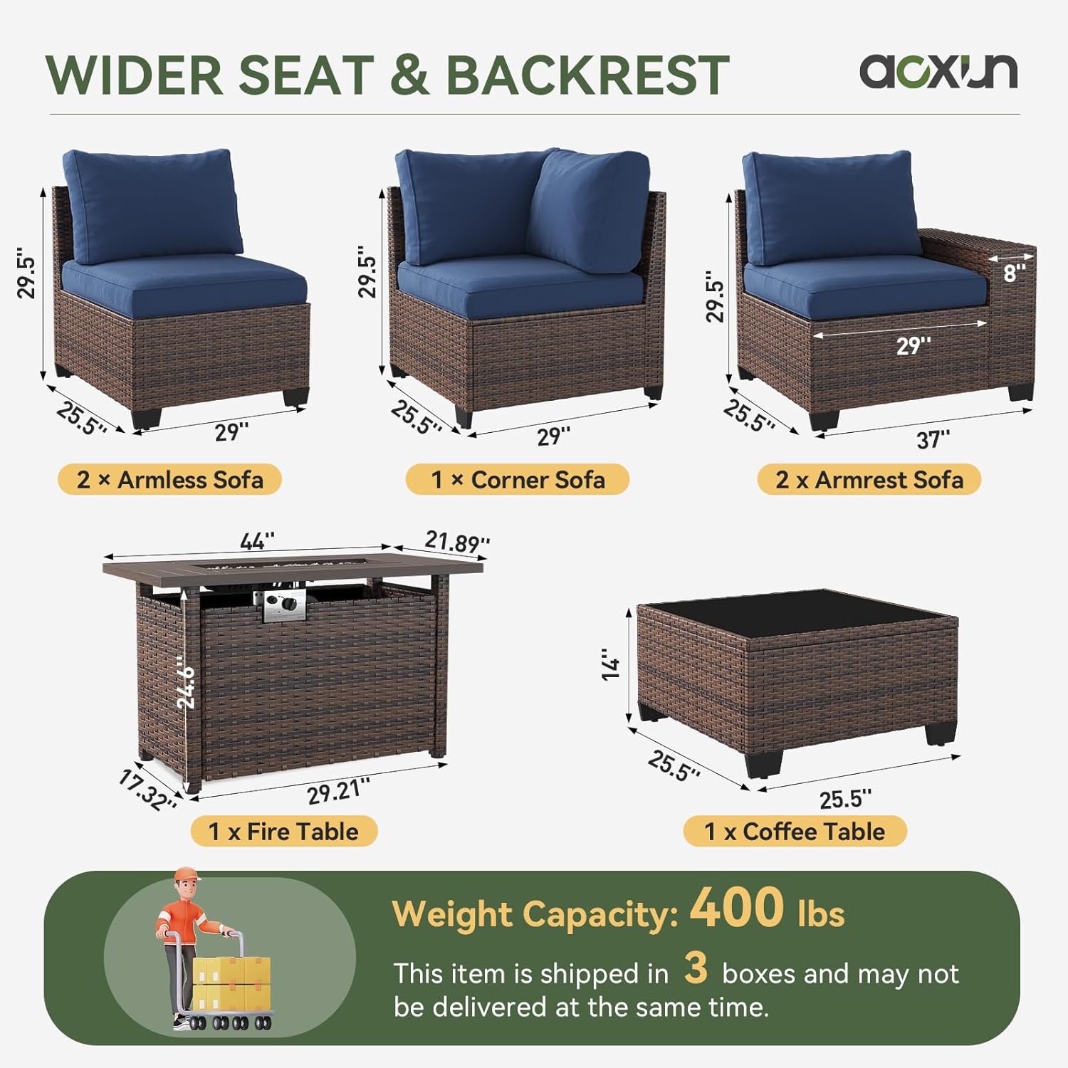 Aoxun Oasis Patio Furniture Set
