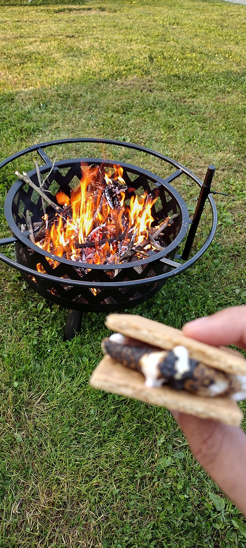Fire Pit with Cooking Grate Grill
