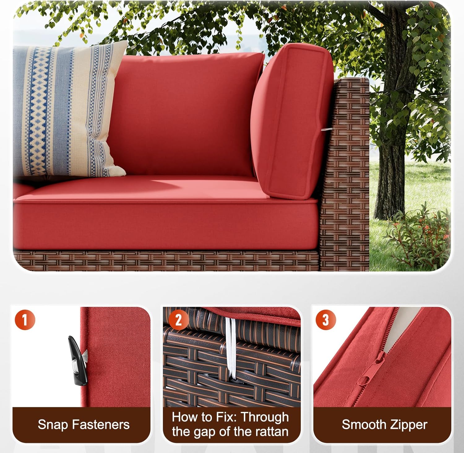 Outdoor Replacement Cushions for Patio Furniture Sets