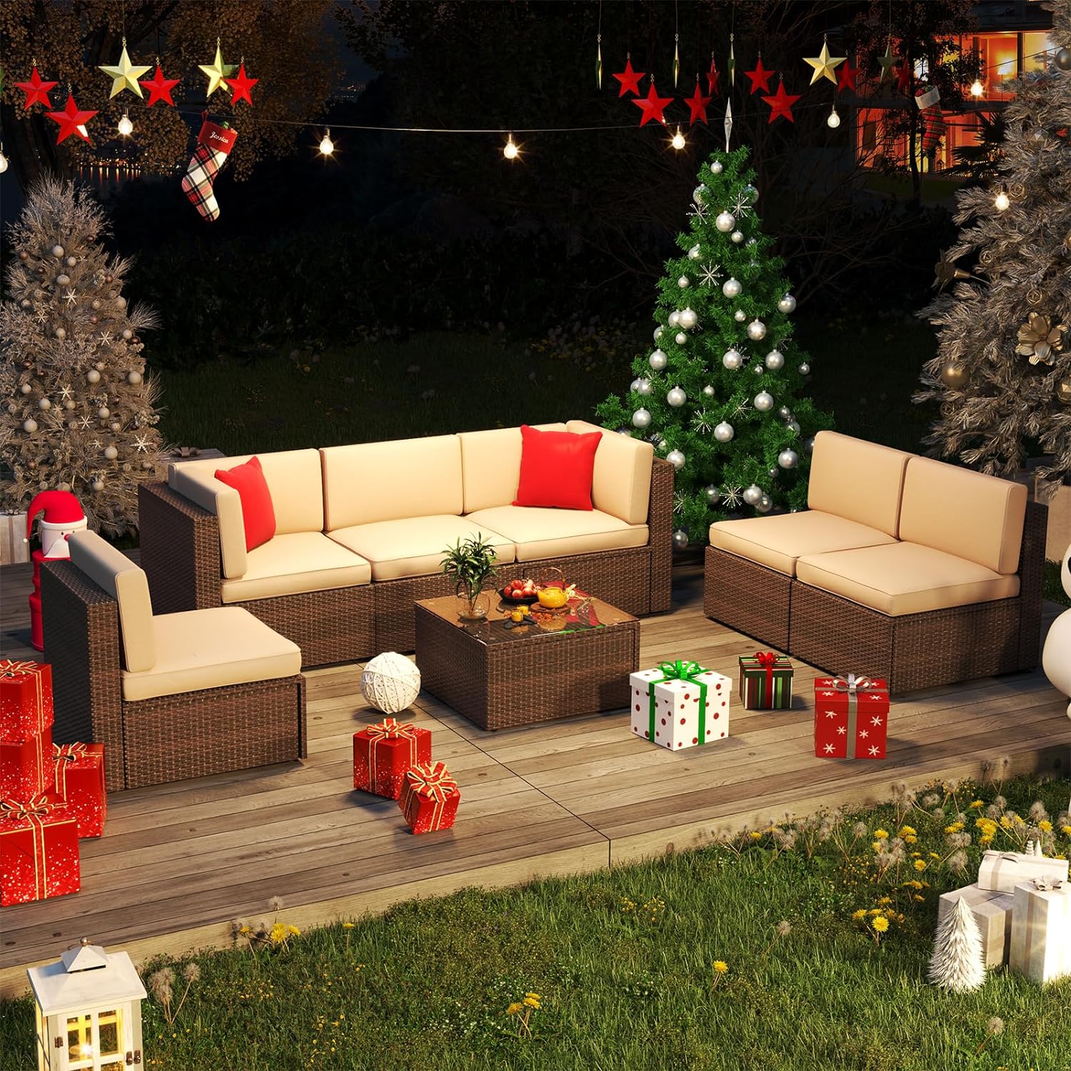 Wicker Patio Furniture Sofa Set