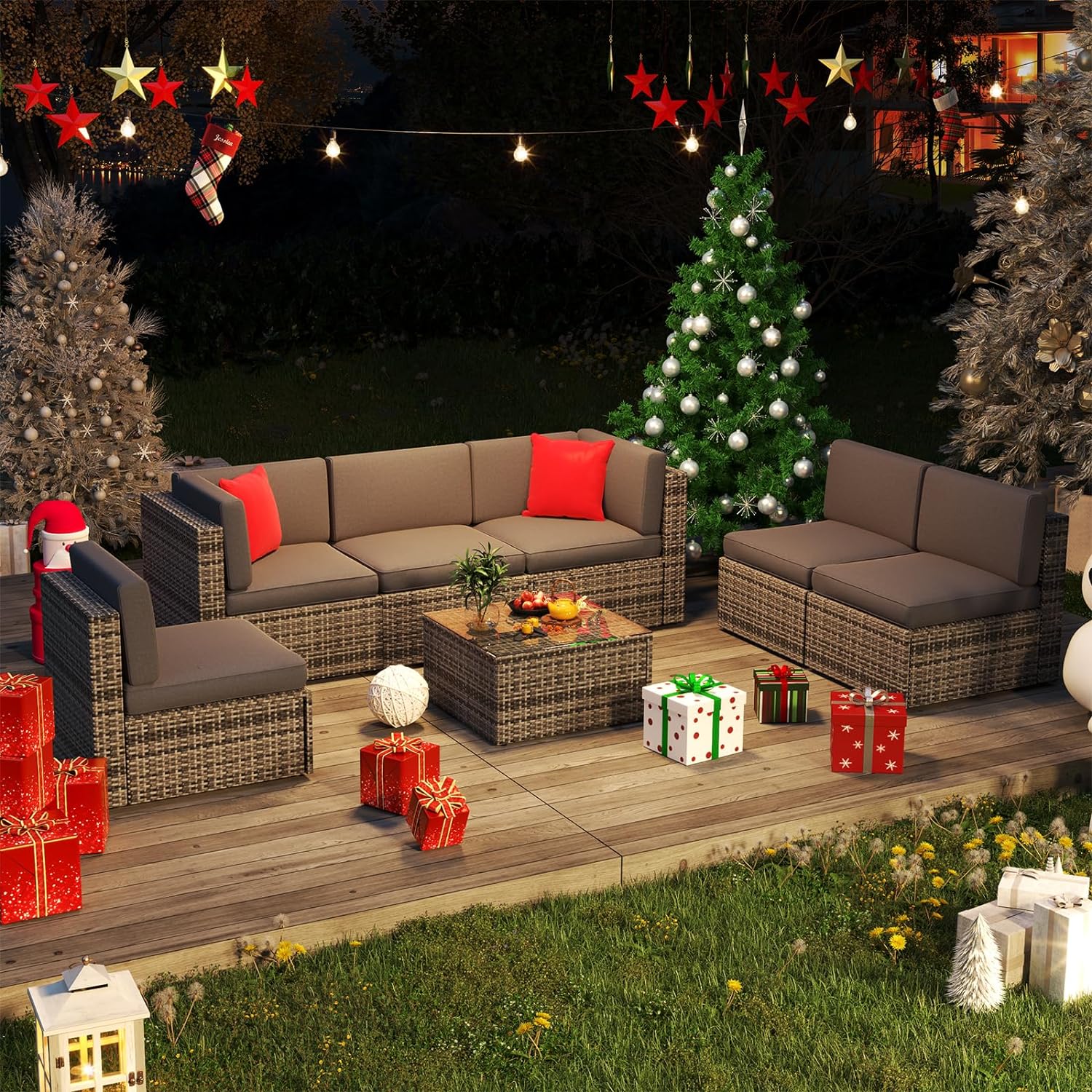 Wicker Patio Furniture Sofa Set