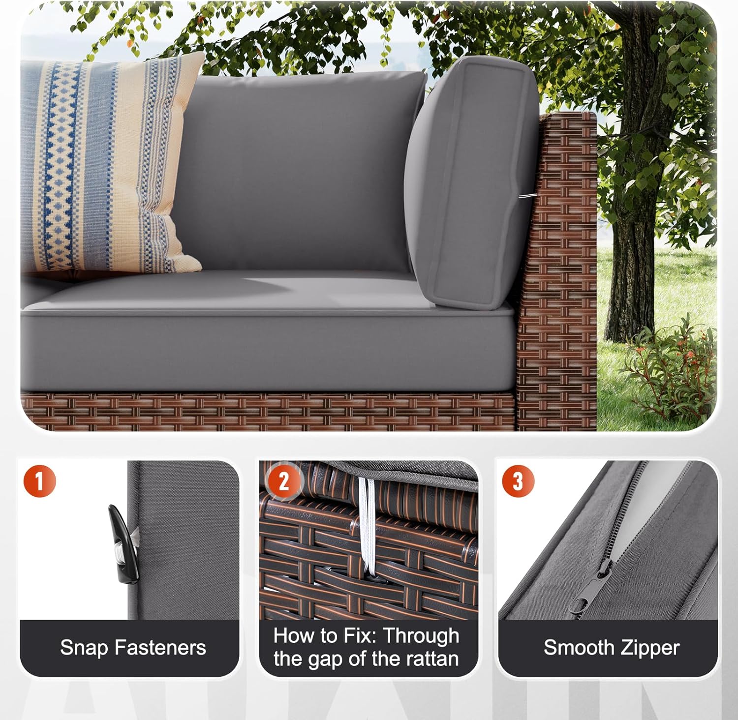 Outdoor Replacement Cushions for Patio Furniture Sets