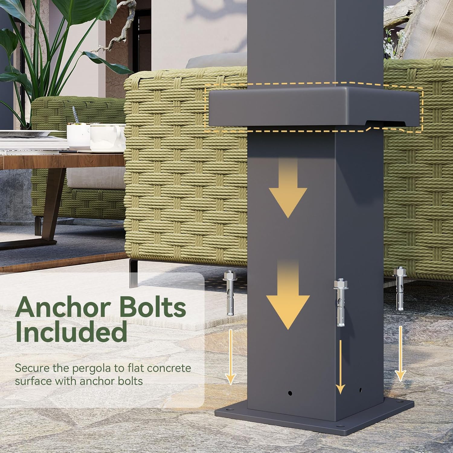 AOXUN Louvered Starry Pergola