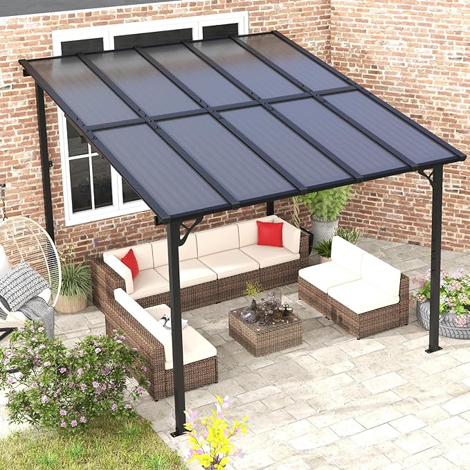 Polycarbonate Wall Mounted Gazebo Lean To