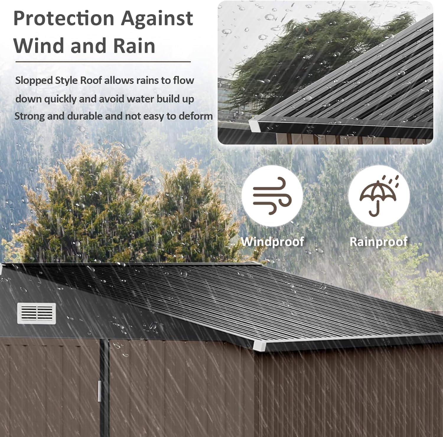 Metal Utility Shed House with Air Vent (Copy)