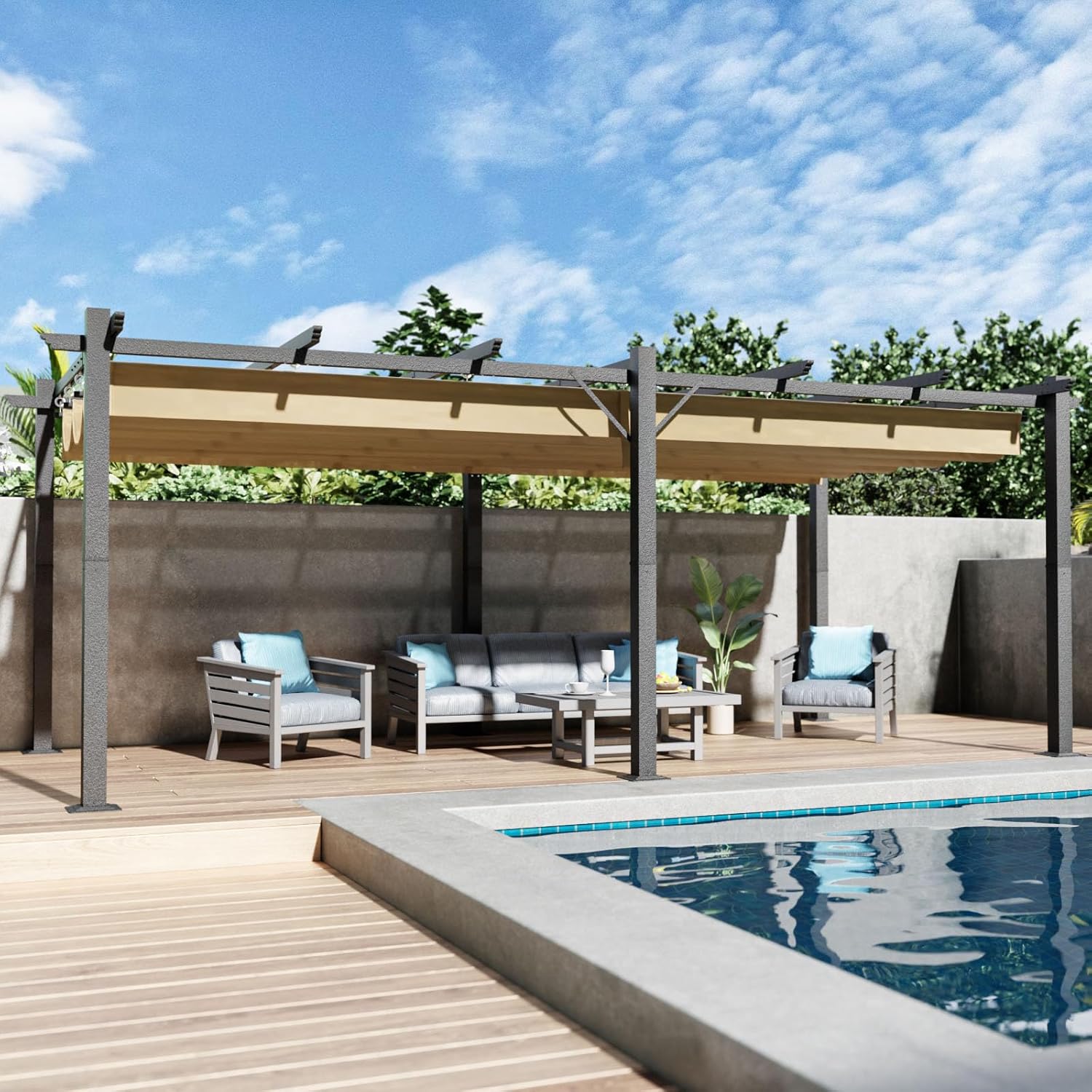 Louvered Aluminum Pergola