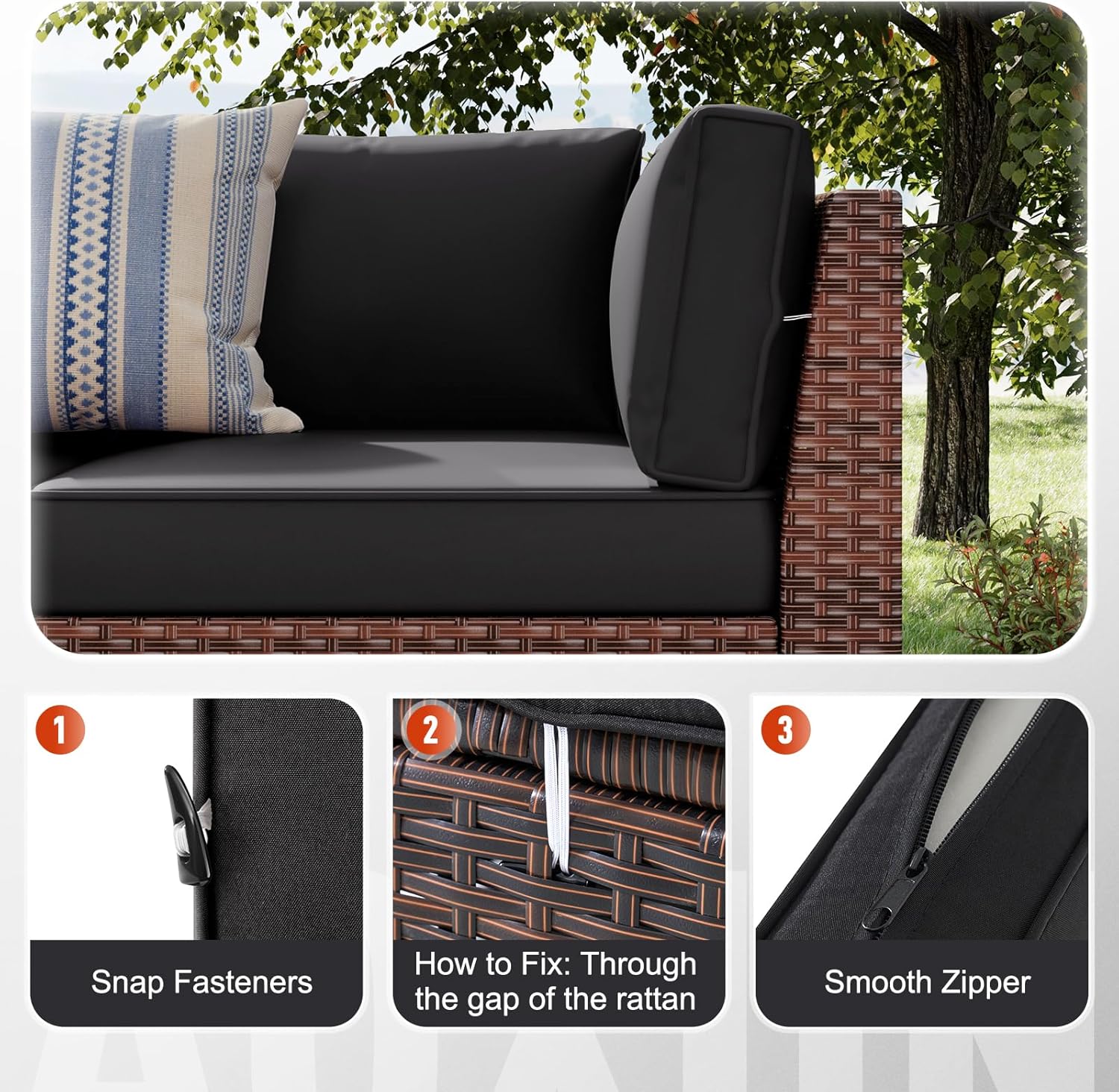 Outdoor Replacement Cushions for Patio Furniture Sets