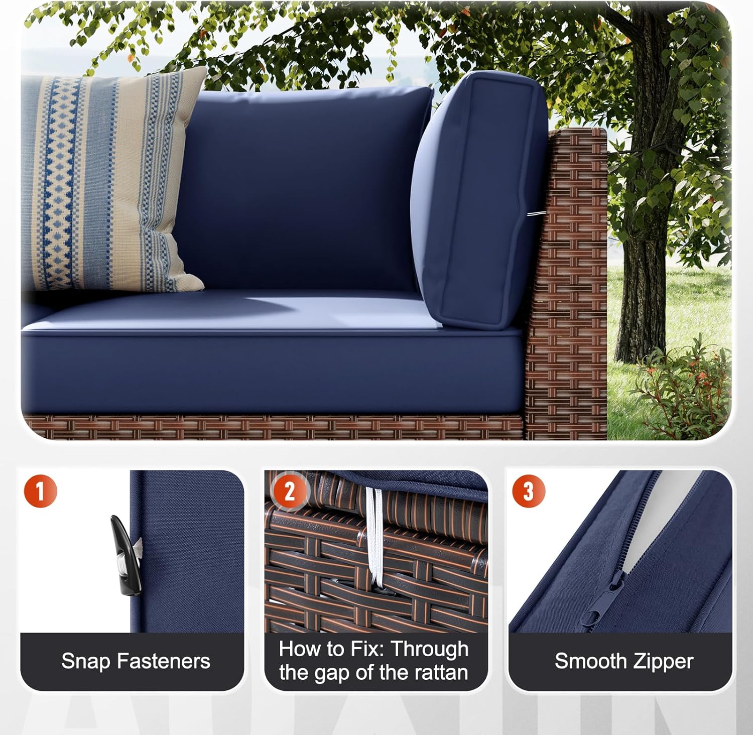 Outdoor Replacement Cushions for Patio Furniture Sets