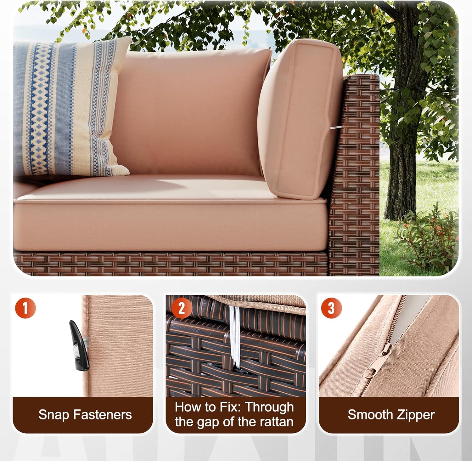 Outdoor Replacement Cushions for Patio Furniture Sets