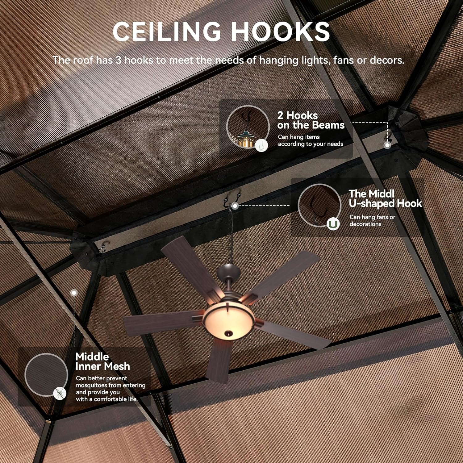 Polycarbonate Hardtop Gazebo