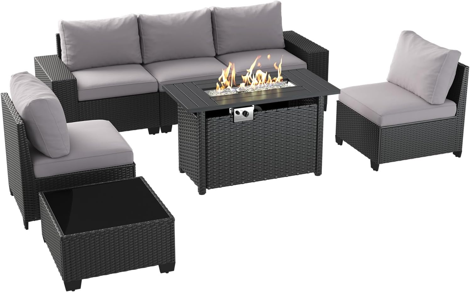Patio Furniture Set 6 Pcs7Pcs/w Firepit9 Pcs Sofa