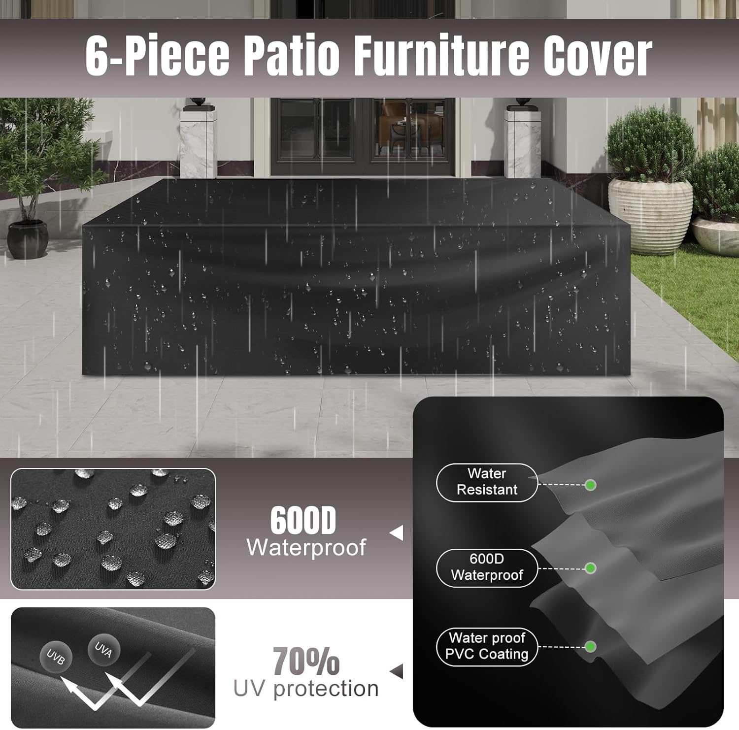 Aoxun 6 Pieces/7 Pieces Patio Furniture Set