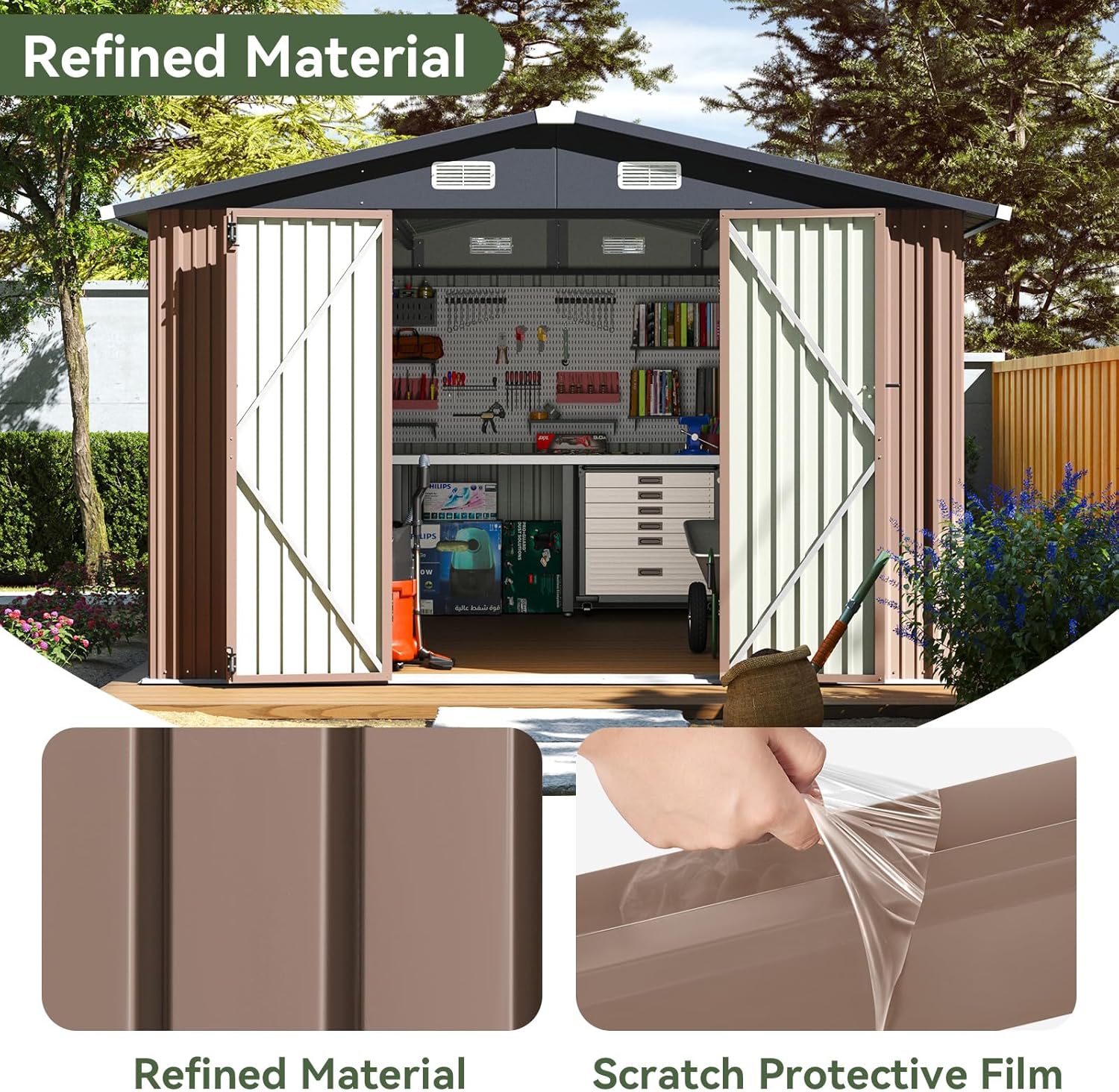 Metal Utility Shed House with Air Vent (Copy)