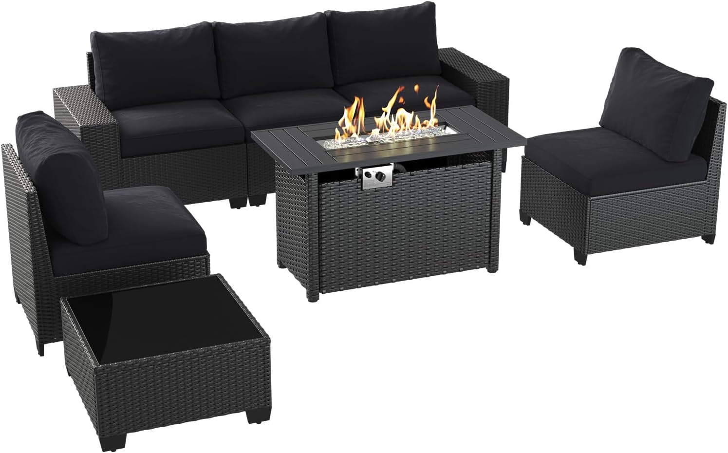 Patio Furniture Set 6 Pcs7Pcs/w Firepit9 Pcs Sofa