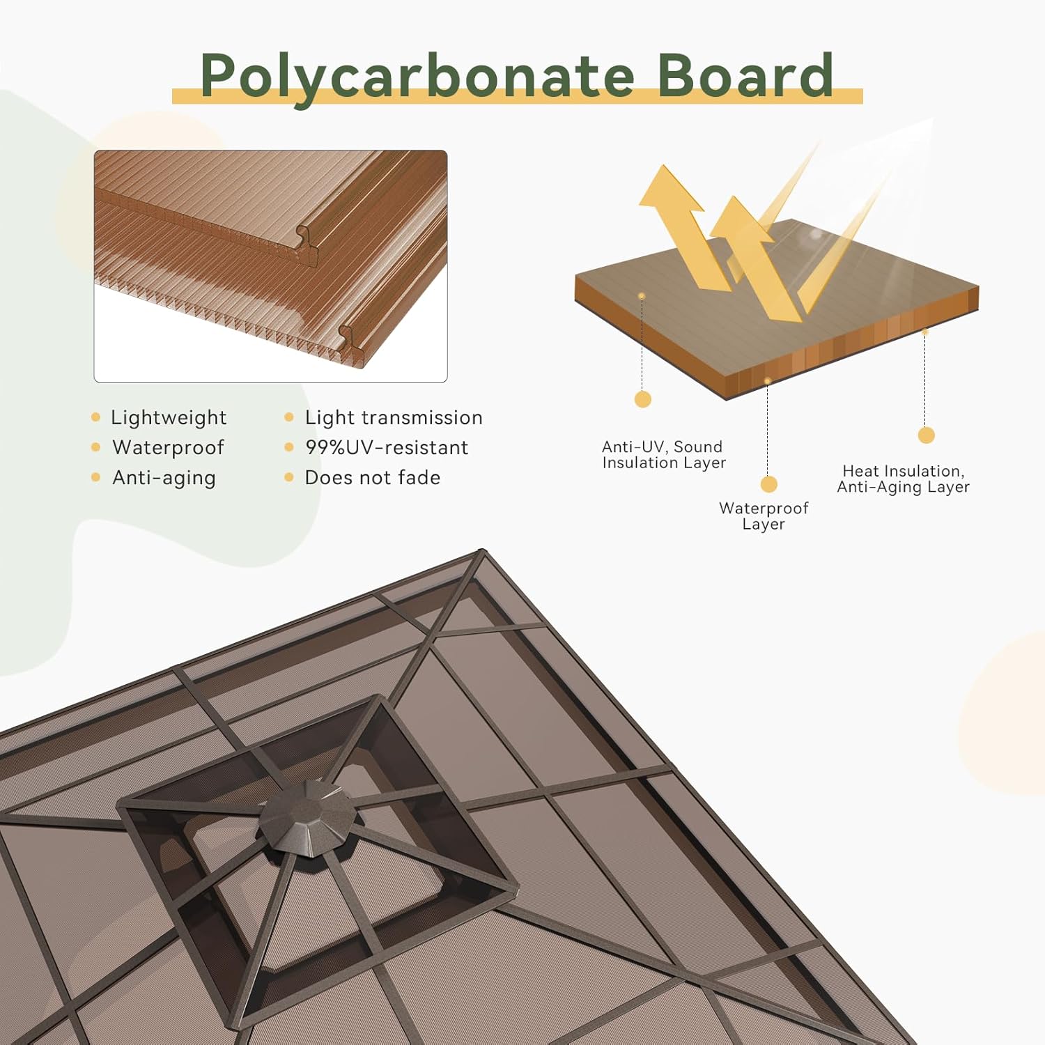 Polycarbonate Hardtop Gazebo